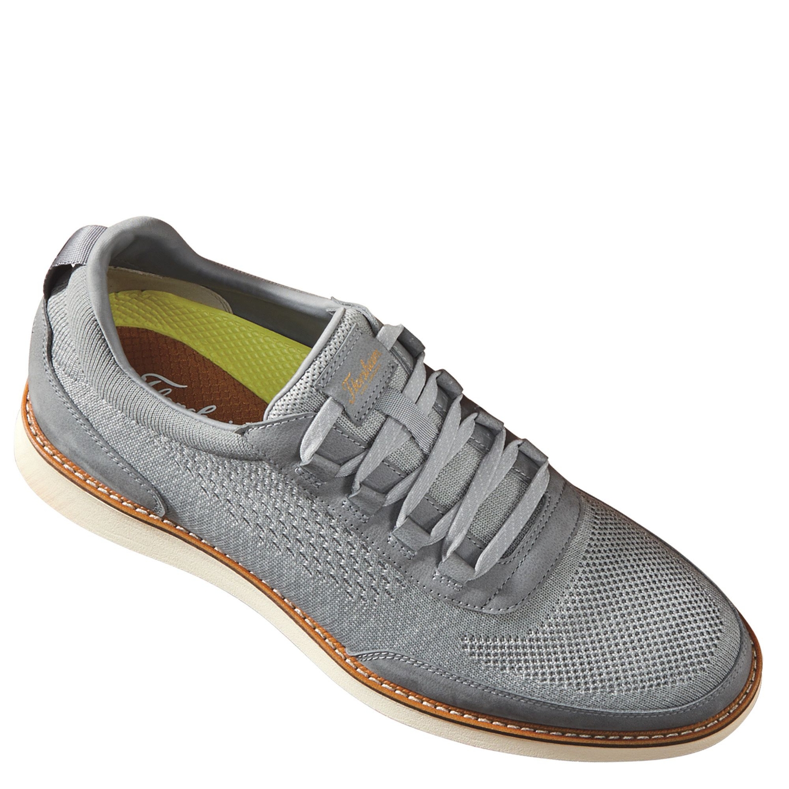 Florsheim Launch Knit Elastic Lace-Up Slip-On Men's Grey Slip On 8 W
