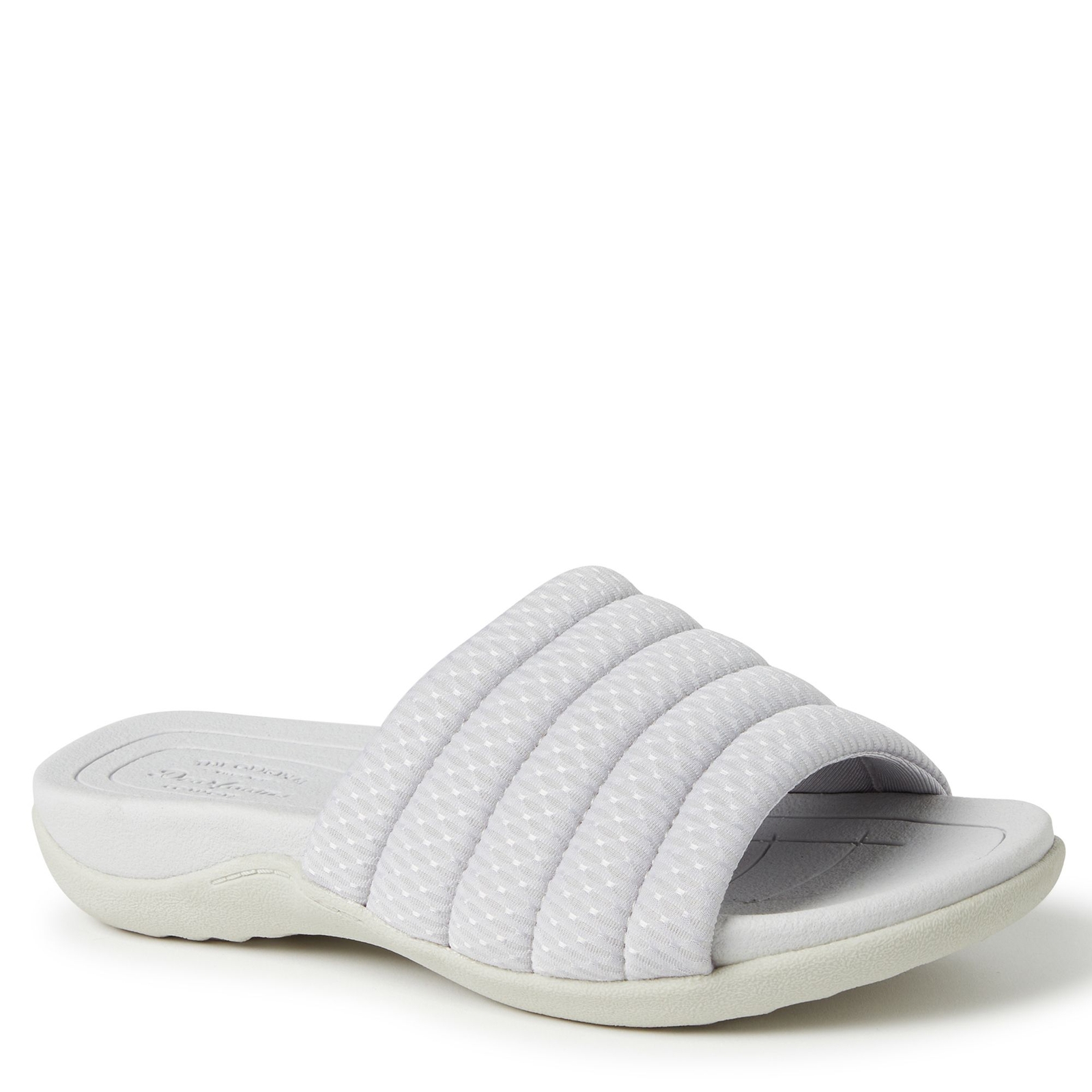 Original Comfort By Dearfoams Emma Low Foam Slide Women's Silver Sandal 6.5 M