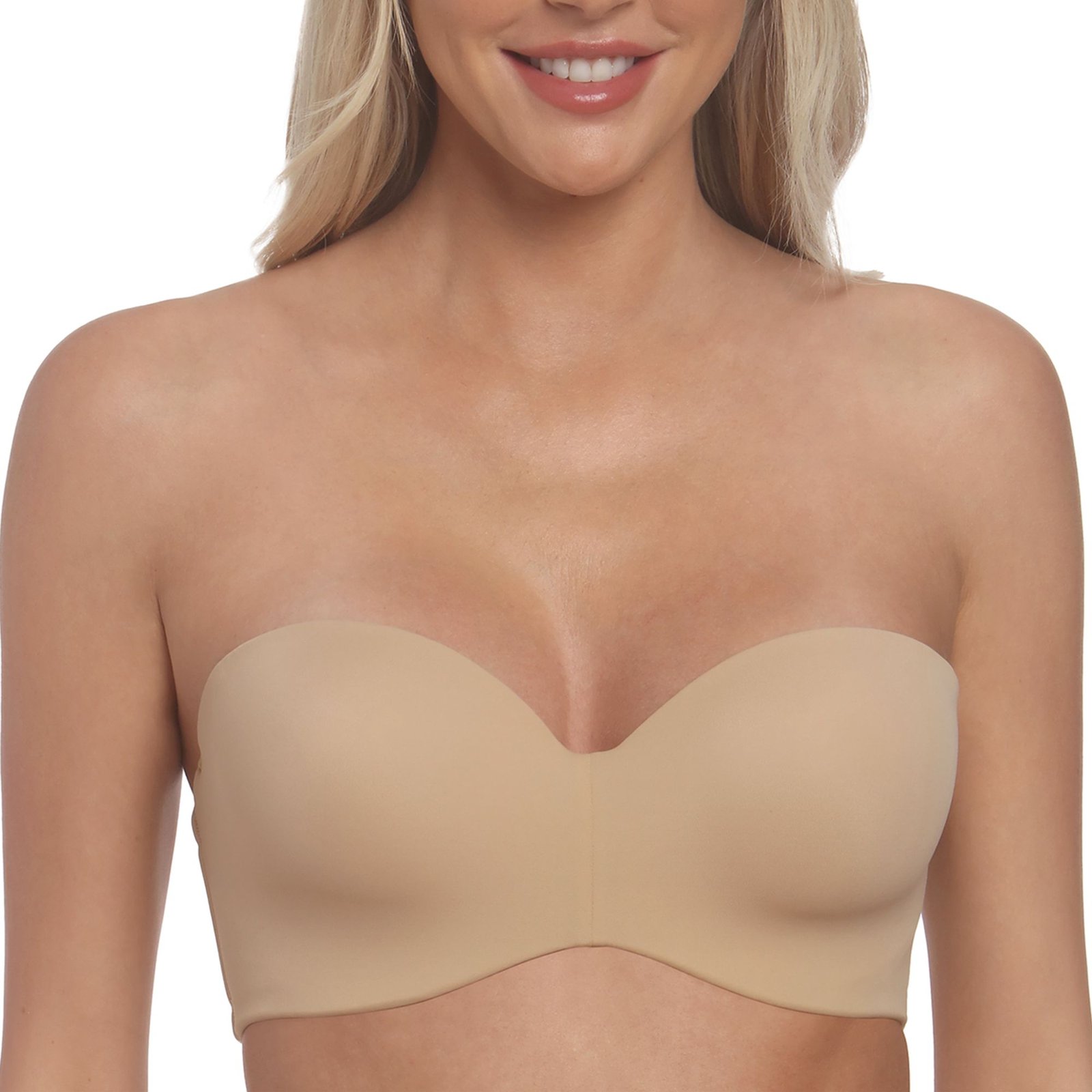 Dominique Bella Seamless Hidden Wire Strapless Bra Brown Bras