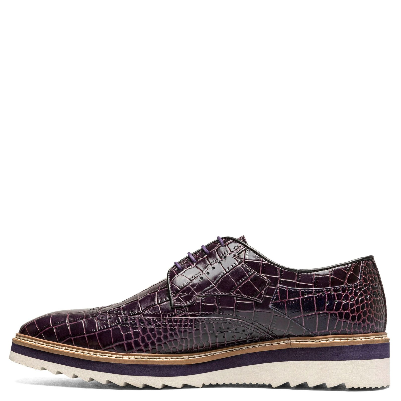 Stacy Adams Shoes Alario Wingtip Oxford Purple Size 11.5 — photo 2