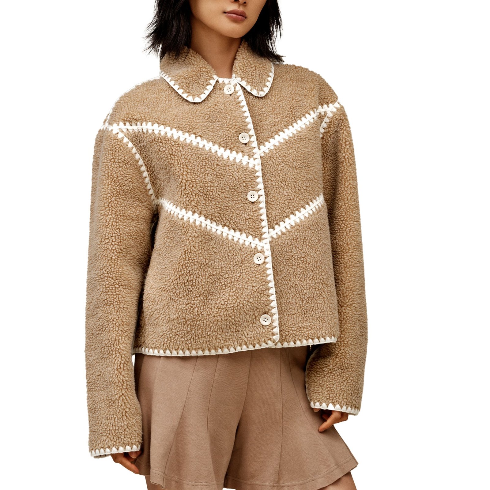 UGG Ellison UGGfluff Shell Jacket Tan Jackets