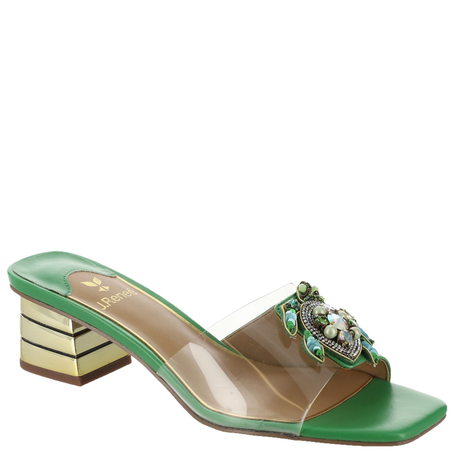 J. Renee Torti Women's Green Sandal 7.5 W