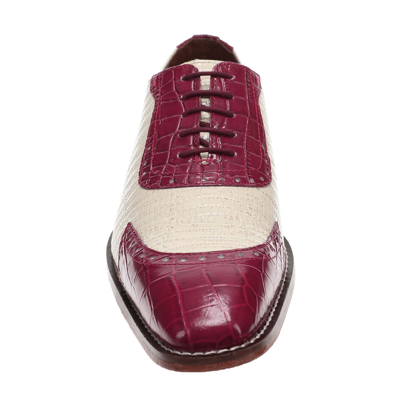 Stacy Adams Shoes Tarango Modified Cap Toe Oxford Raspberry/Ivory Size 7 — photo 2