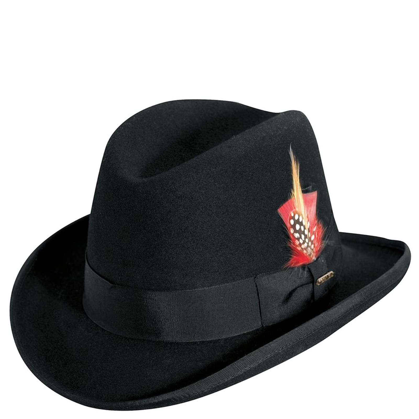 Scala Classico Men's Felt Homburg Hat Black Hats M