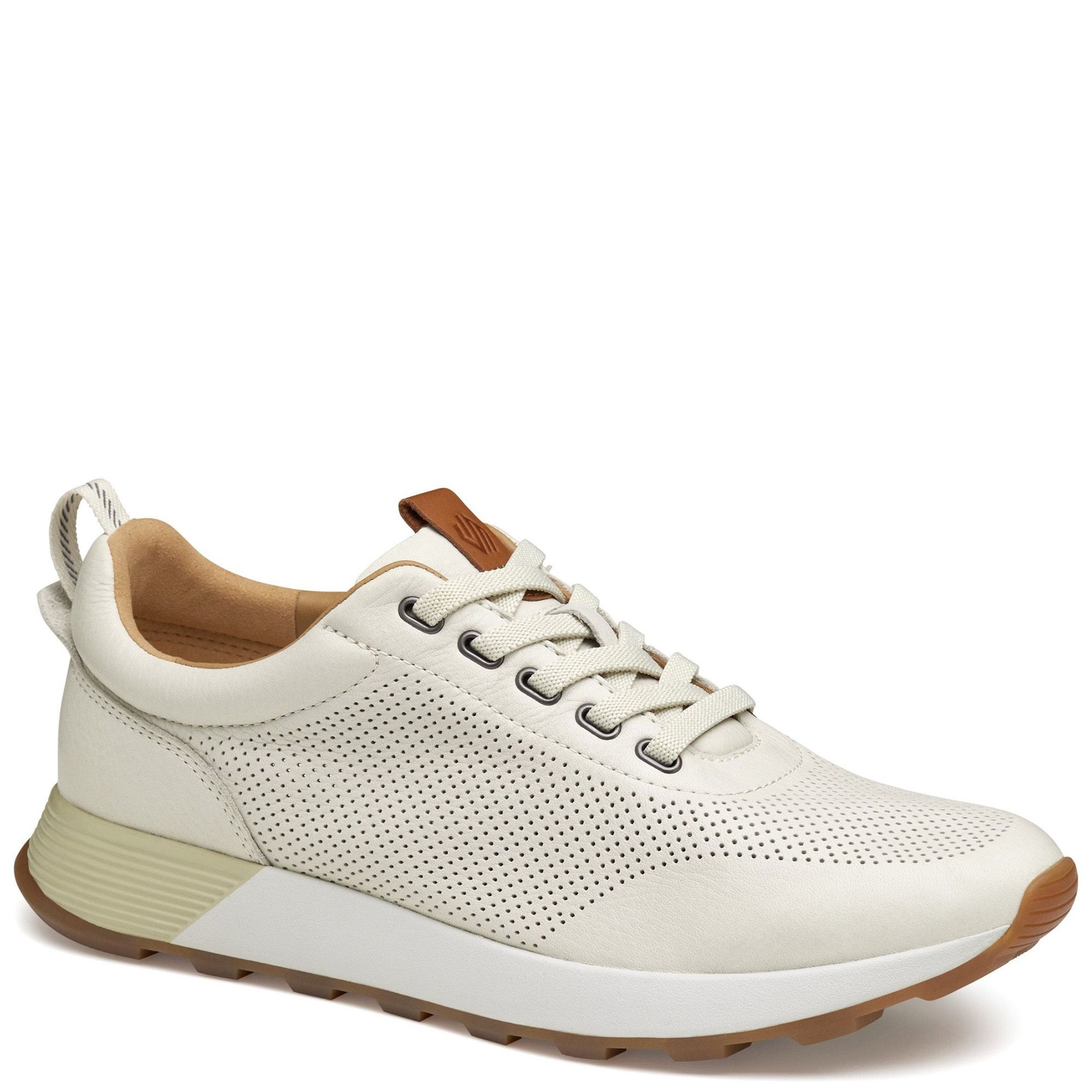 Johnston & Murphy Kinnon Perfed Jogger Men's White Sneaker 13 M