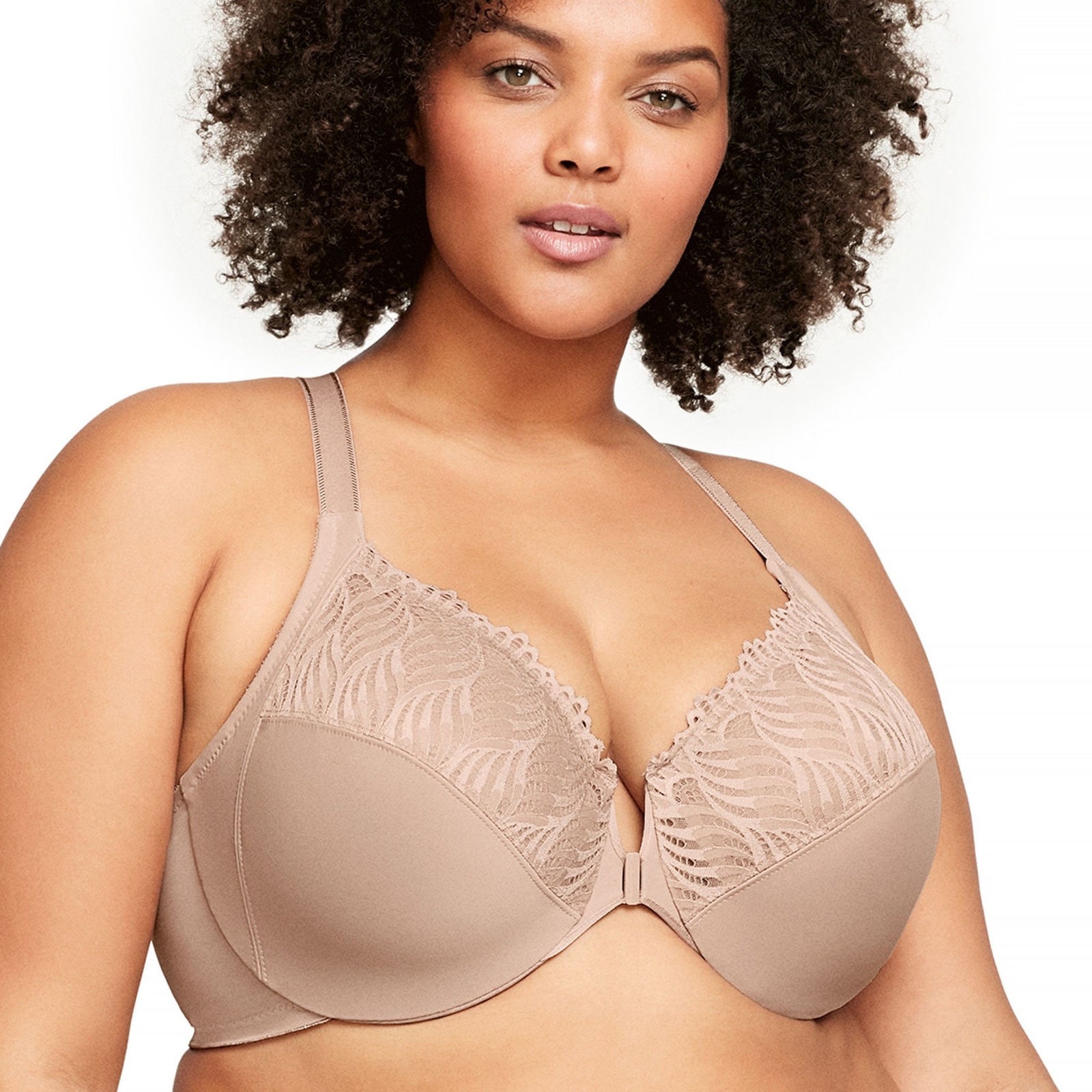 Glamorise Wonderwire Front Close T-Back Bra - Picture 4 of 6