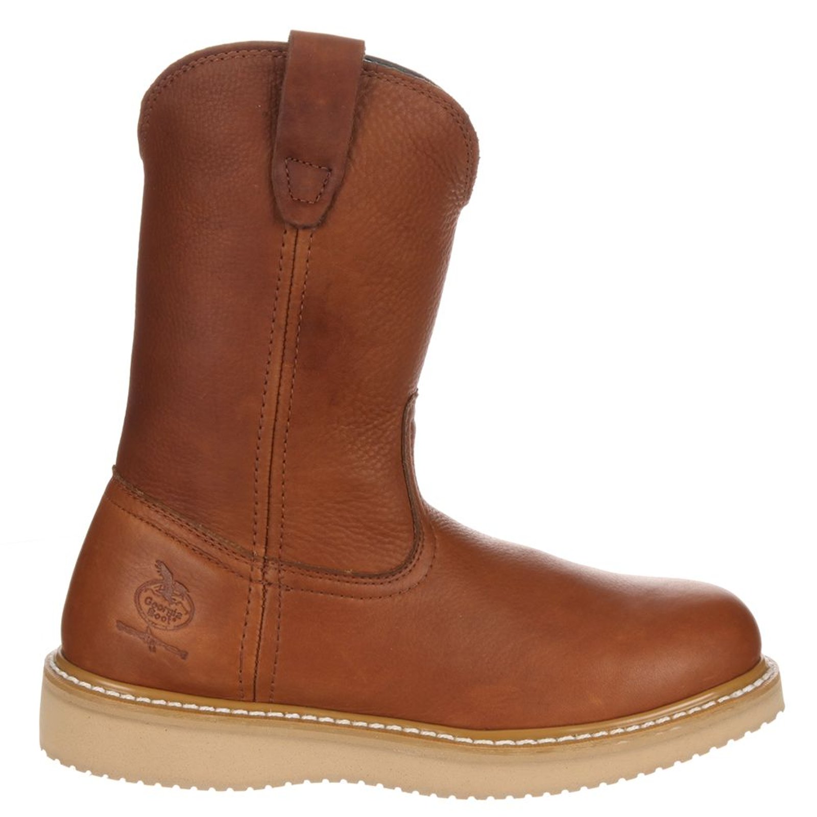 Georgia Boot Wedge 10" Pullon Soft Toe Men's Gold Boot 11