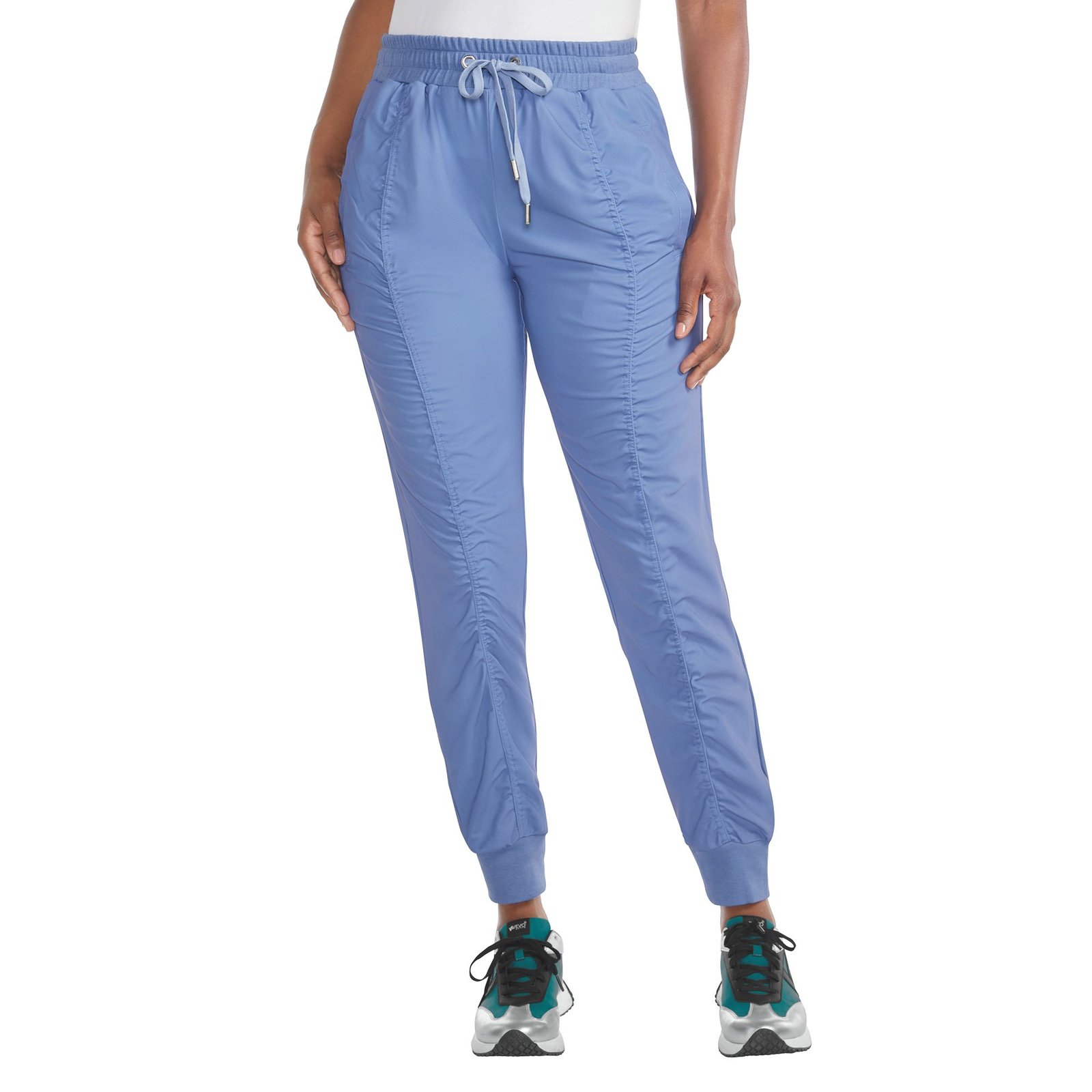 VEVO ACTIVE Ruched Active Jogger Purple Pants 4X