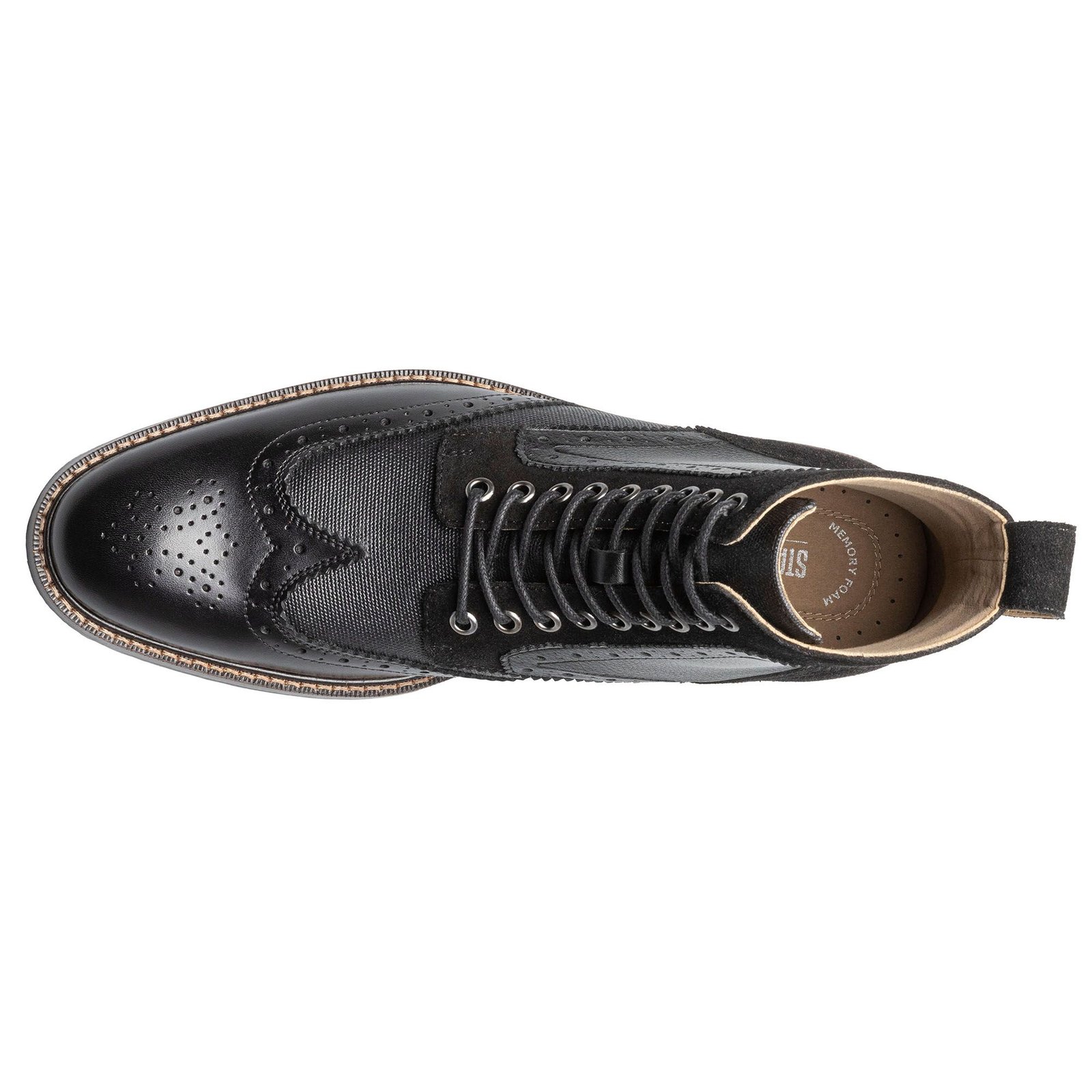 Stacy Adams Shoes Finnegan Wingtip Lace Up Boot Black Multi Size 9 — photo 2