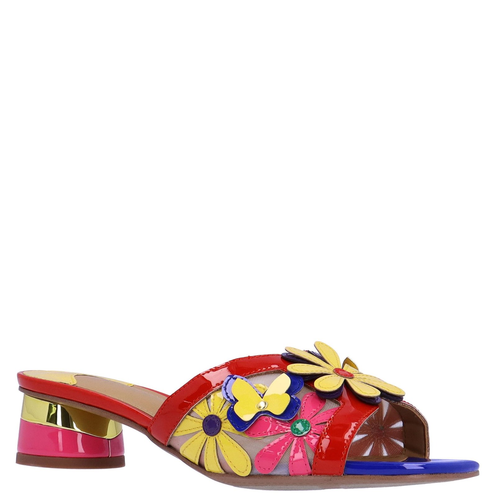 J. Rene& Davina Women's Multi,Red Sandal 11 W