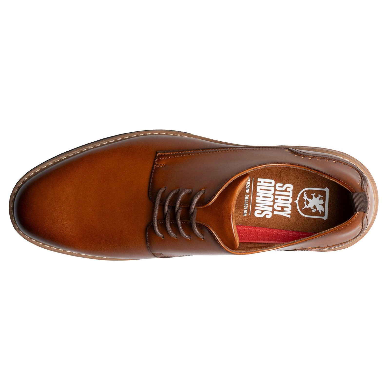 Stacy Adams Shoes Pacer Plain Toe Oxford Cognac Size 10 — photo 2