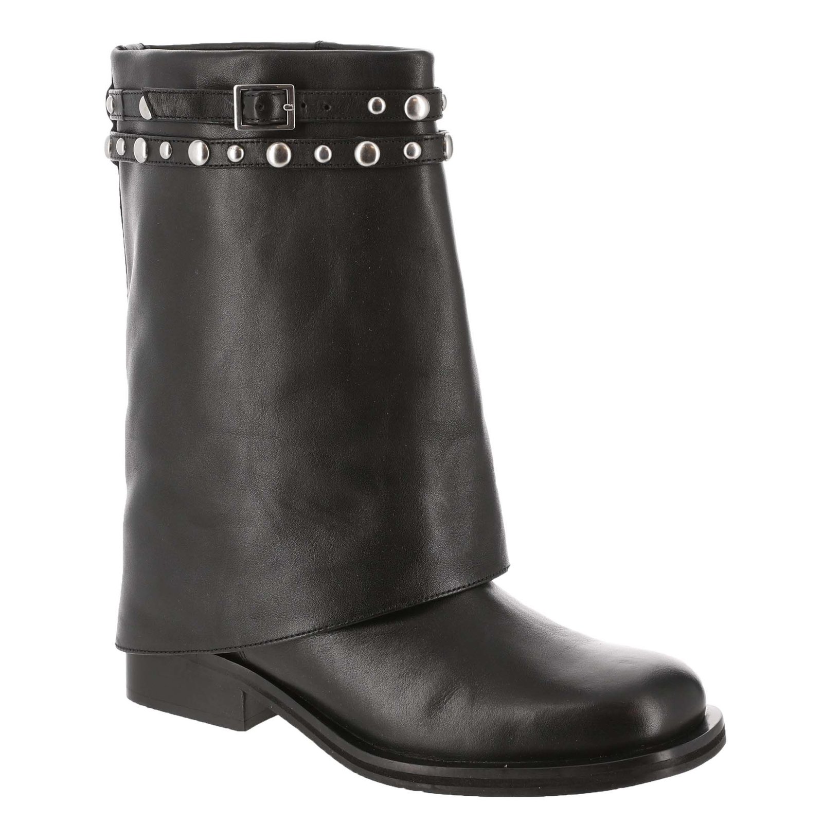 Free People Scorpio Studded Foldover Boot Women's Black Boot 9.5