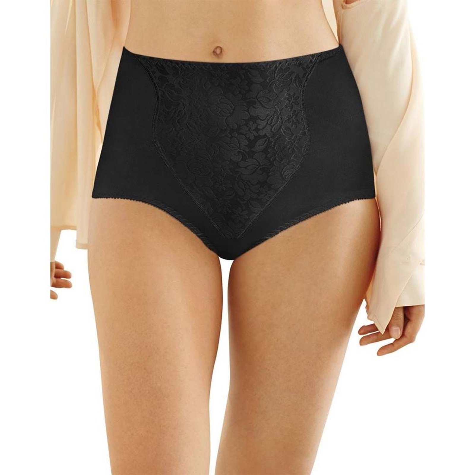 Bali Lace Panel Shaping Brief 2-Pack Black Underwear