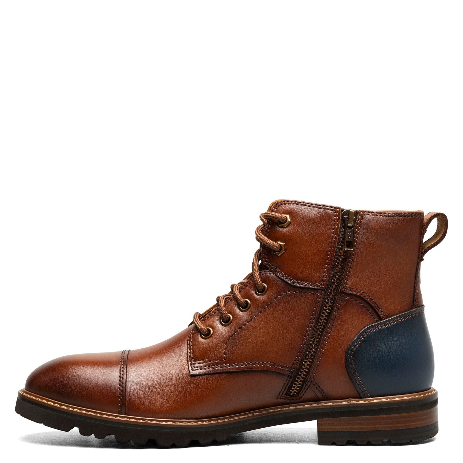 Florsheim Renegade Cap Toe Boot/Cognac brown / Mens 11 Amazon.com: Florsheim Renegade Plain Toe 4-Eye Boot Men main image 2