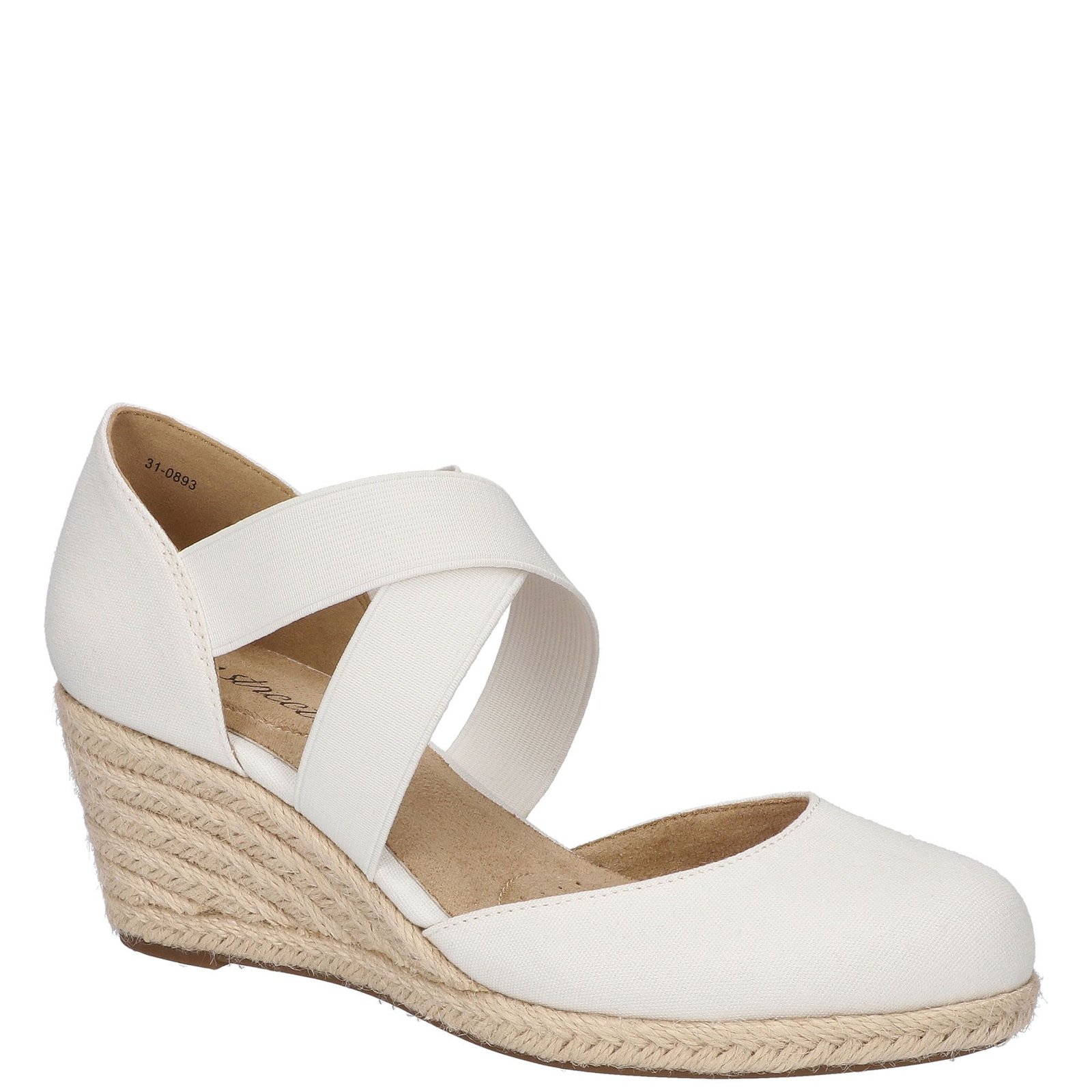 Easy Street Pari Women's White Sandal 11 W2