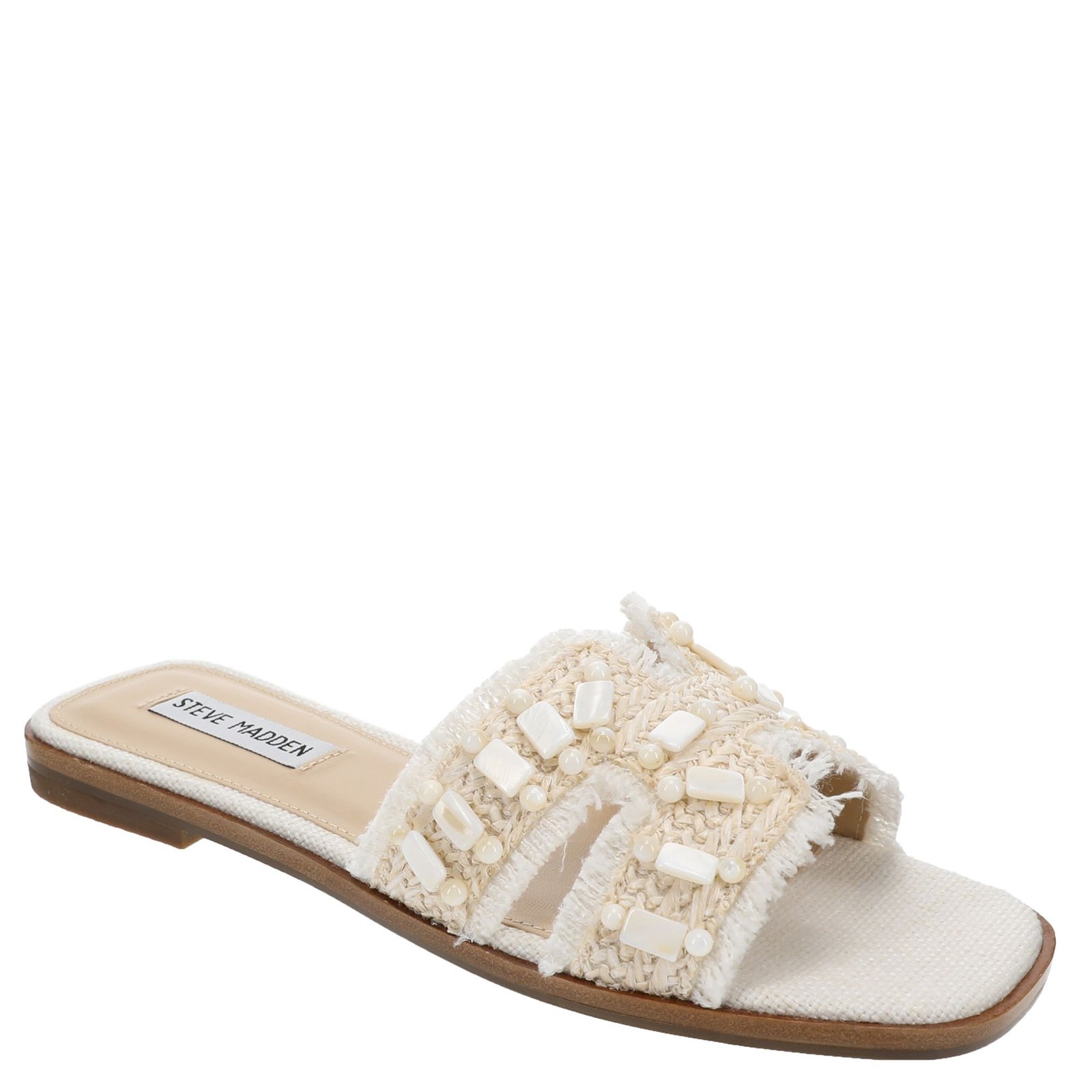 Steve Madden Hadyn Shell - Womens 9.5 Bone Sandal Medium - ShoeMall