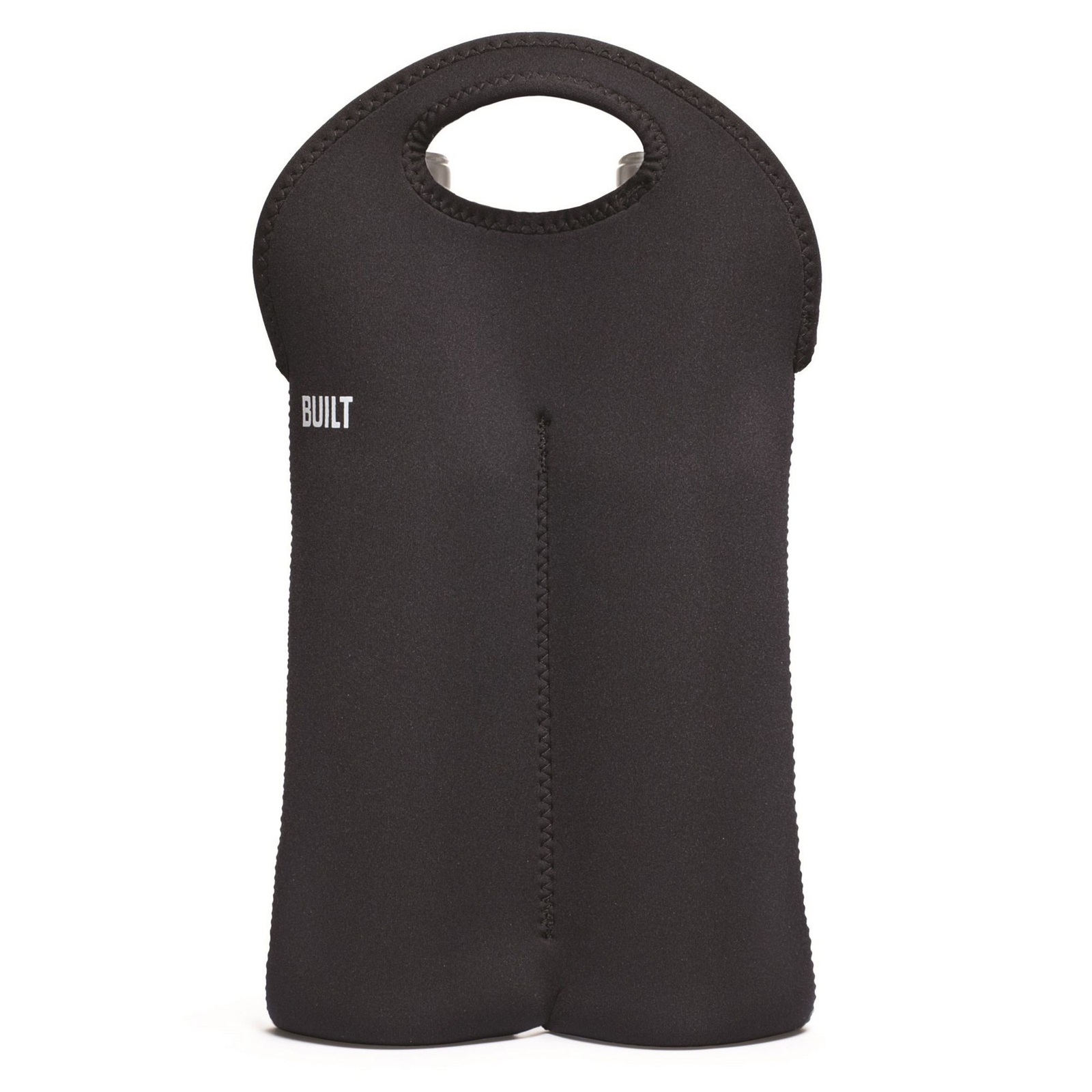 Insulated Neoprene 2-Bottle Tote Black Bags No Size