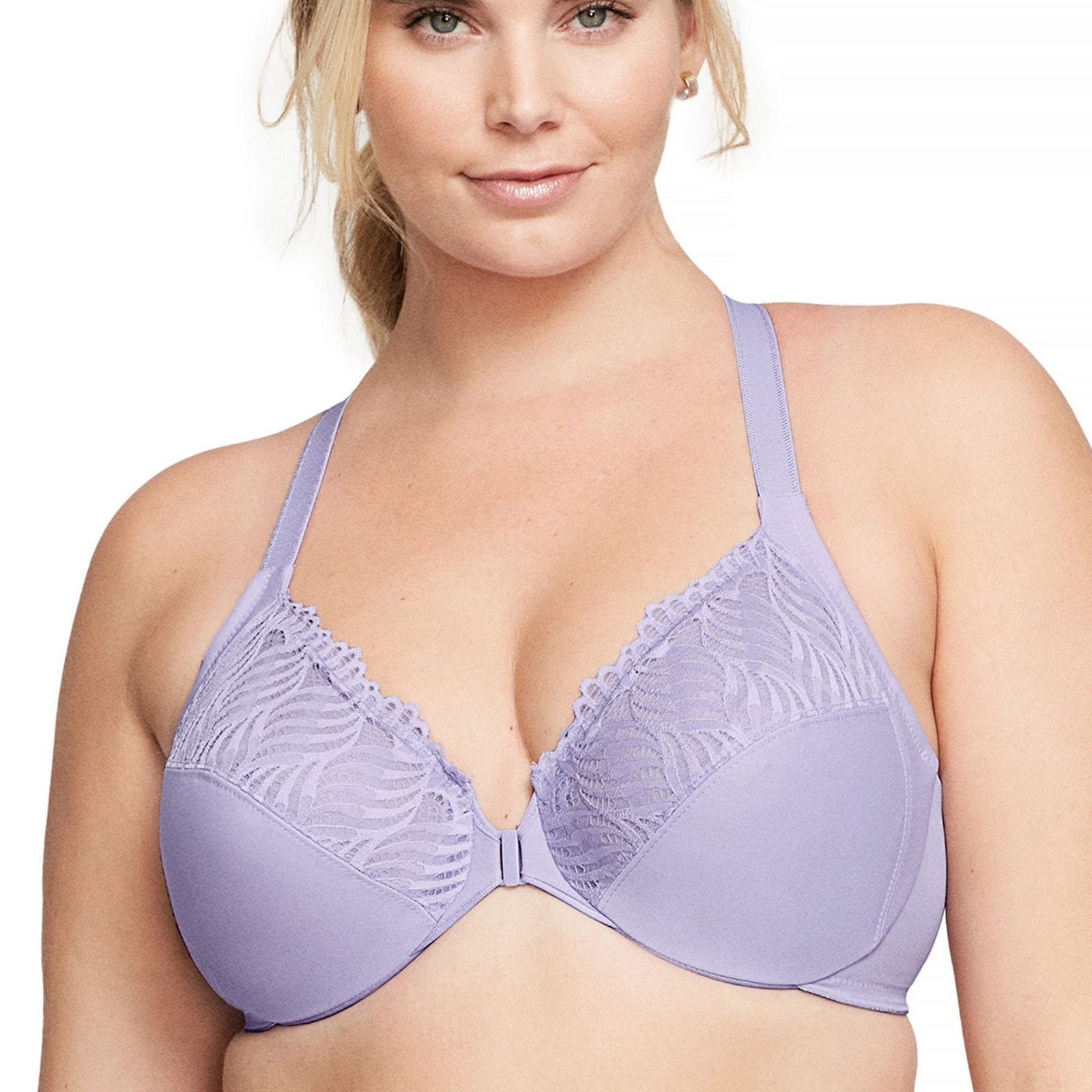 Glamorise Wonderwire Front Close T-Back Bra - Picture 5 of 6