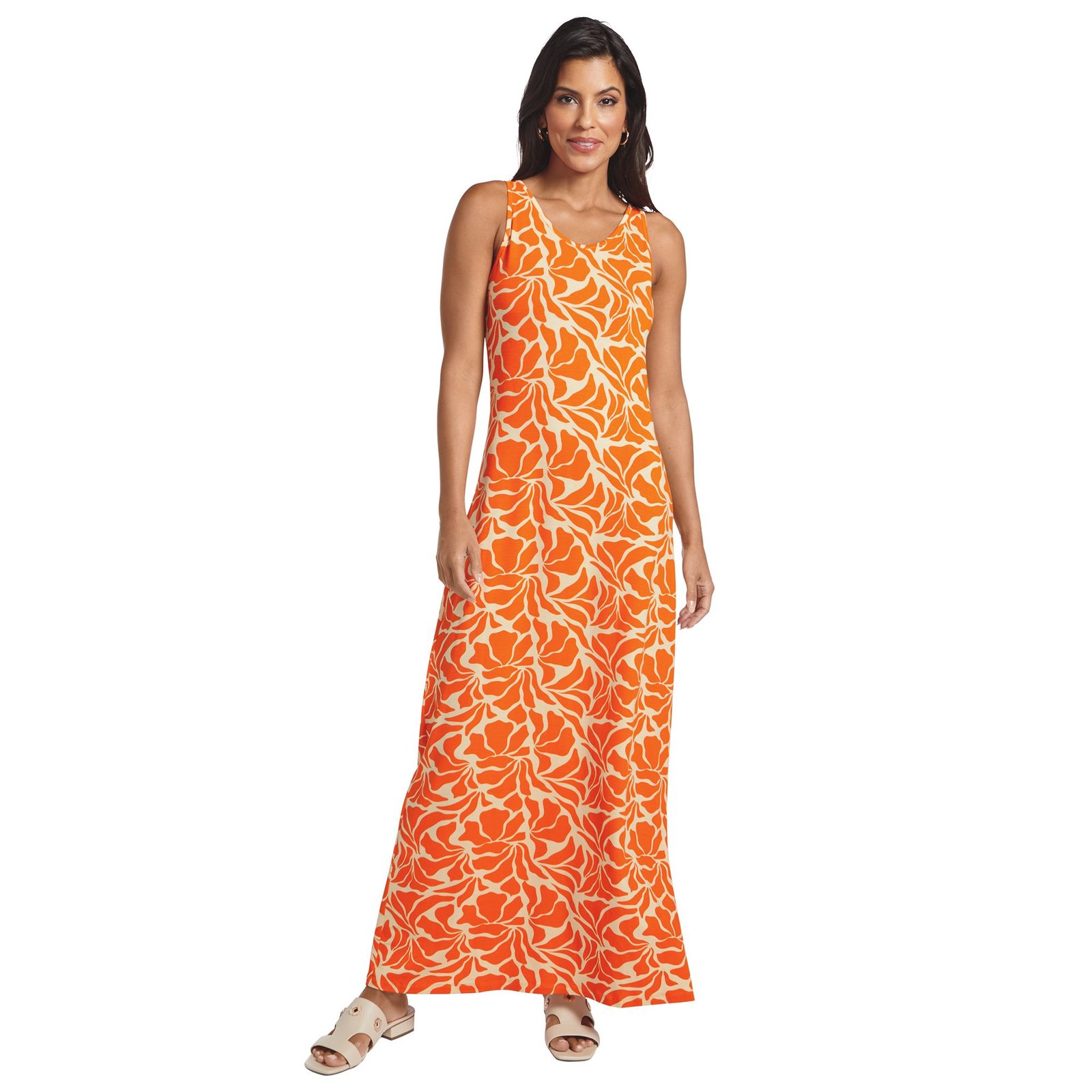 Masseys Favorite Tank Maxi Dress Orange Dresses 4X