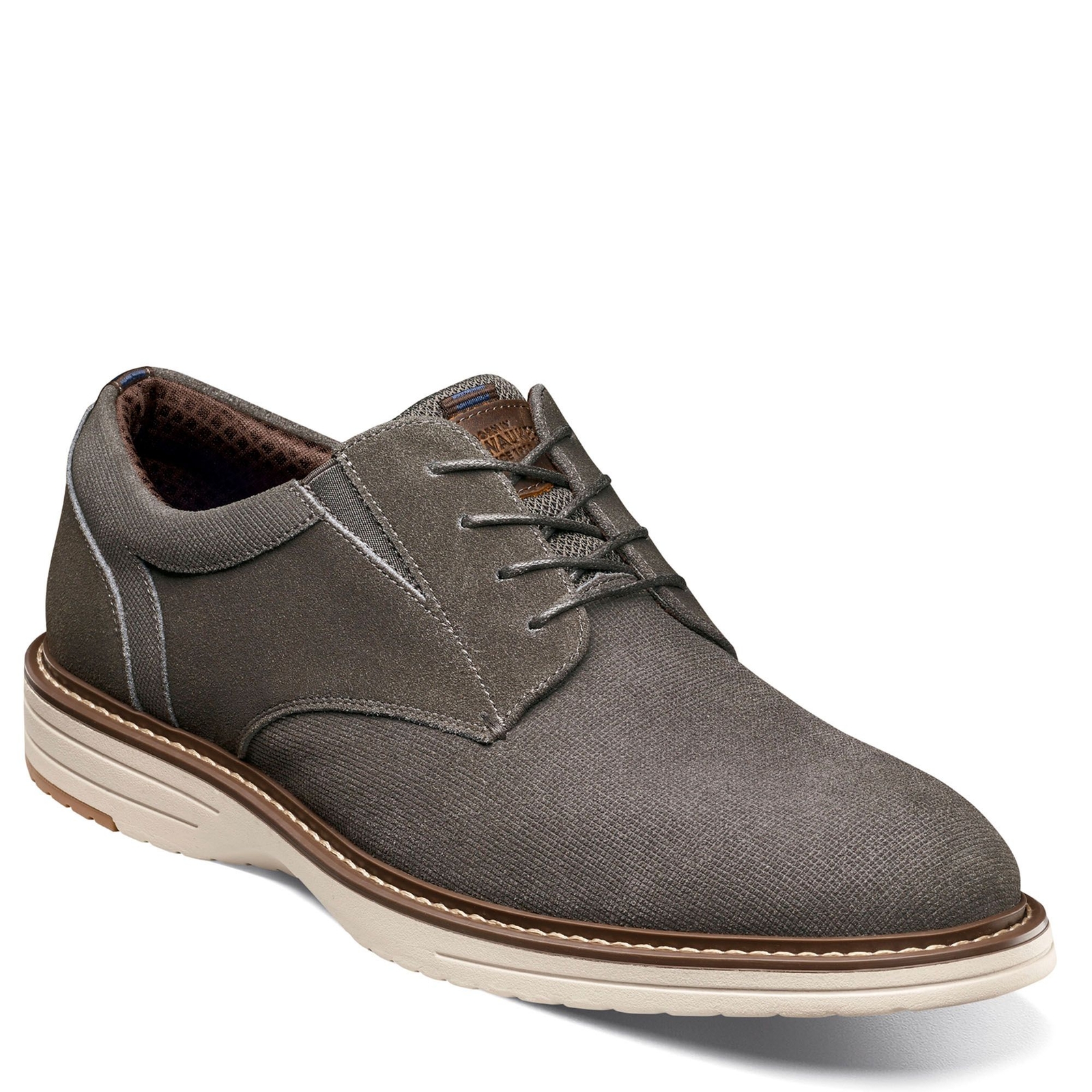 Nunn Bush Griff Suede Plain Toe Oxford Men's Grey Oxford 8.5 M