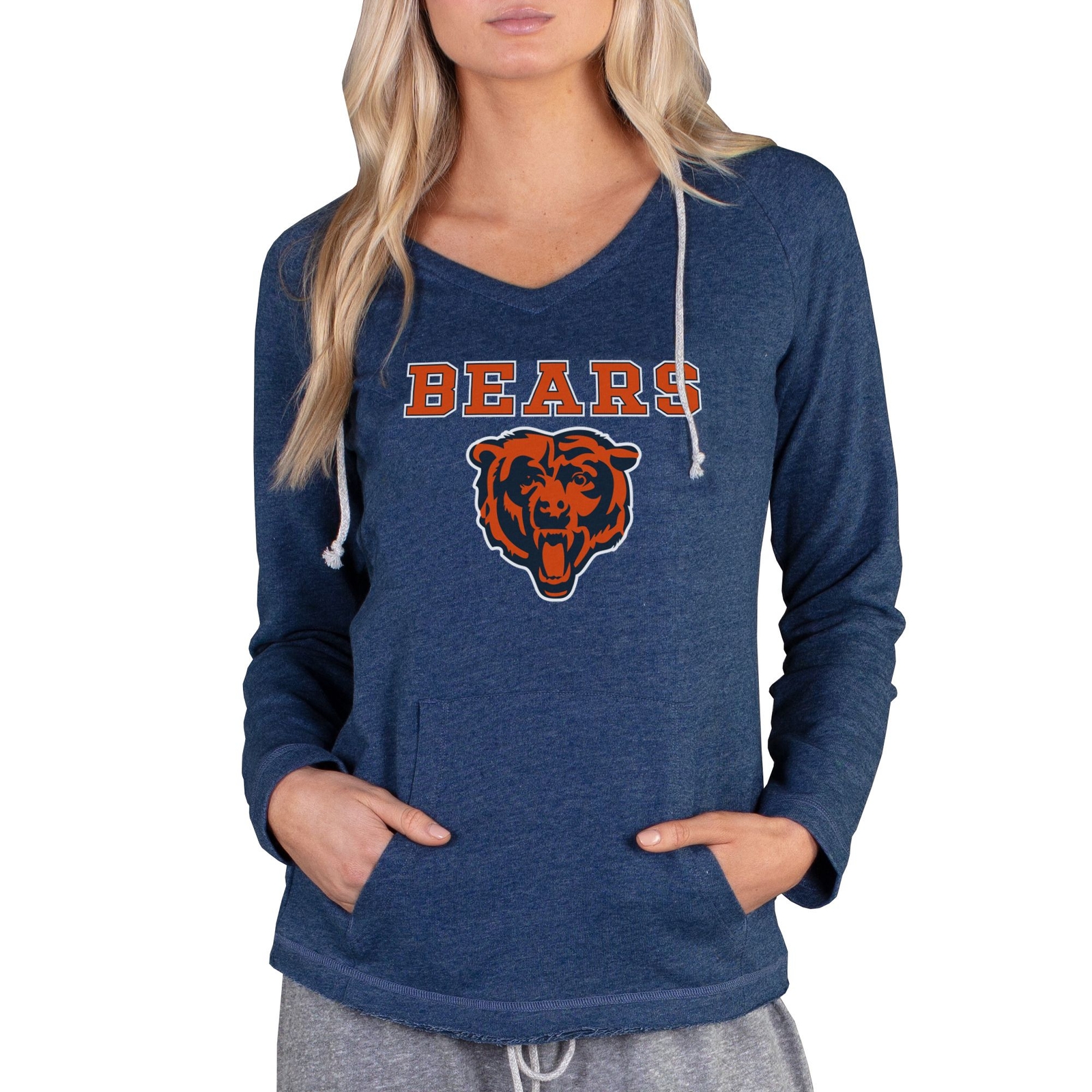 NFL Mainstream Women's Long-Sleeve Hooded Top Multi Knit Tops S