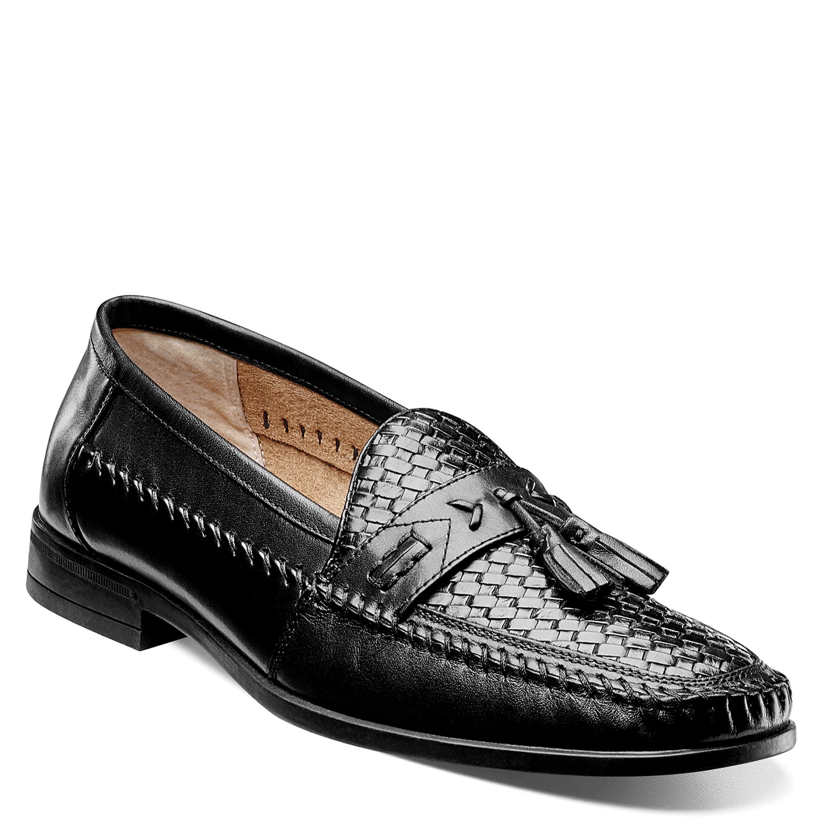Nunn Bush Strafford Woven Tassel Loafer Men's Black Slip On 7.5 M