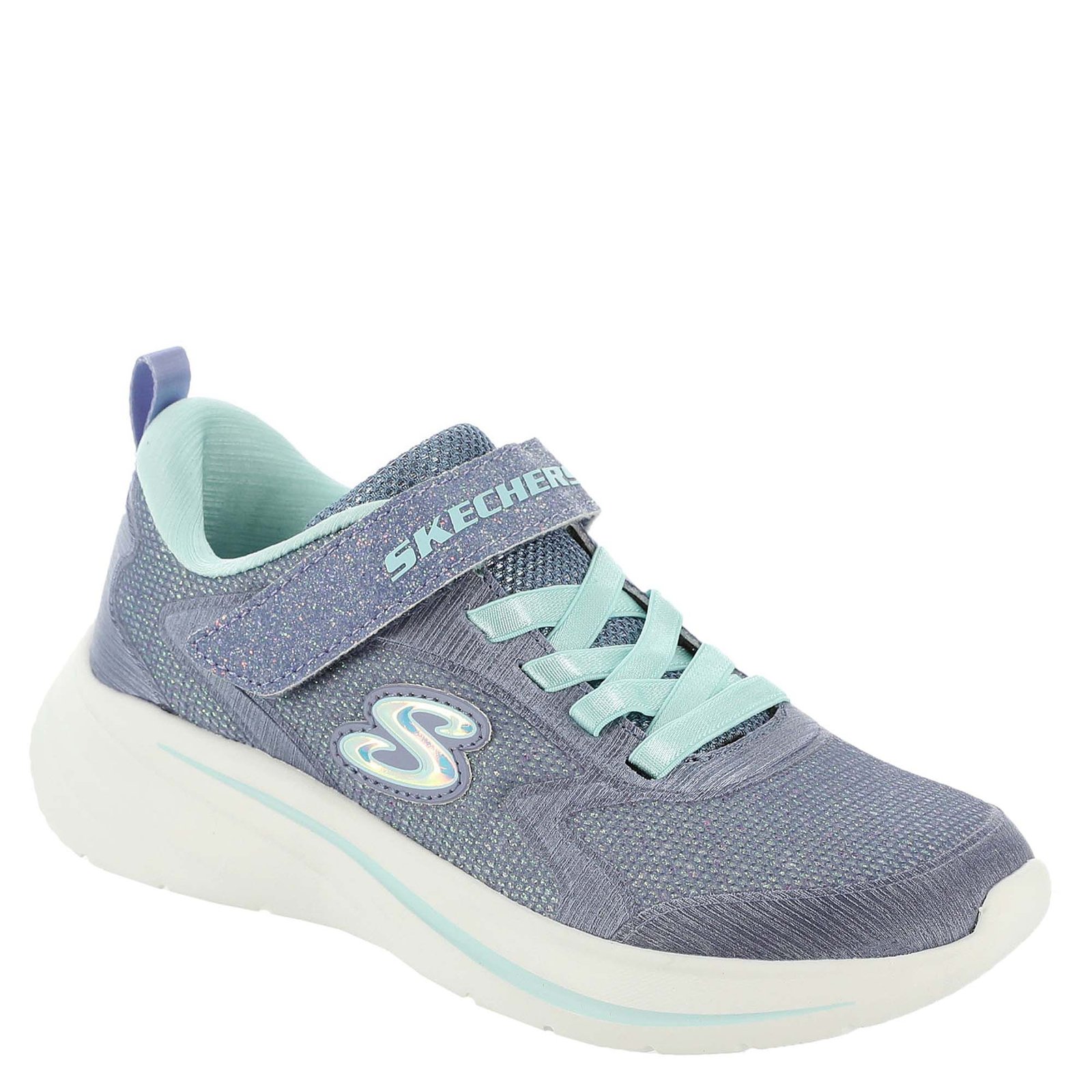 Skechers Wave 92 303557L (Girls' Toddler-Youth) Grey Sneaker 1 Youth M