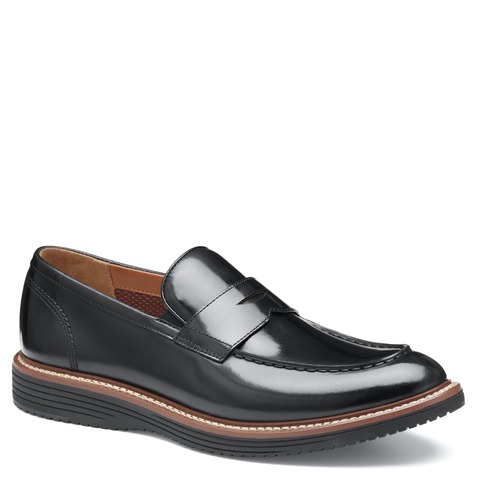 Johnston & Murphy Upton Penny Men's Black Slip On 9 M