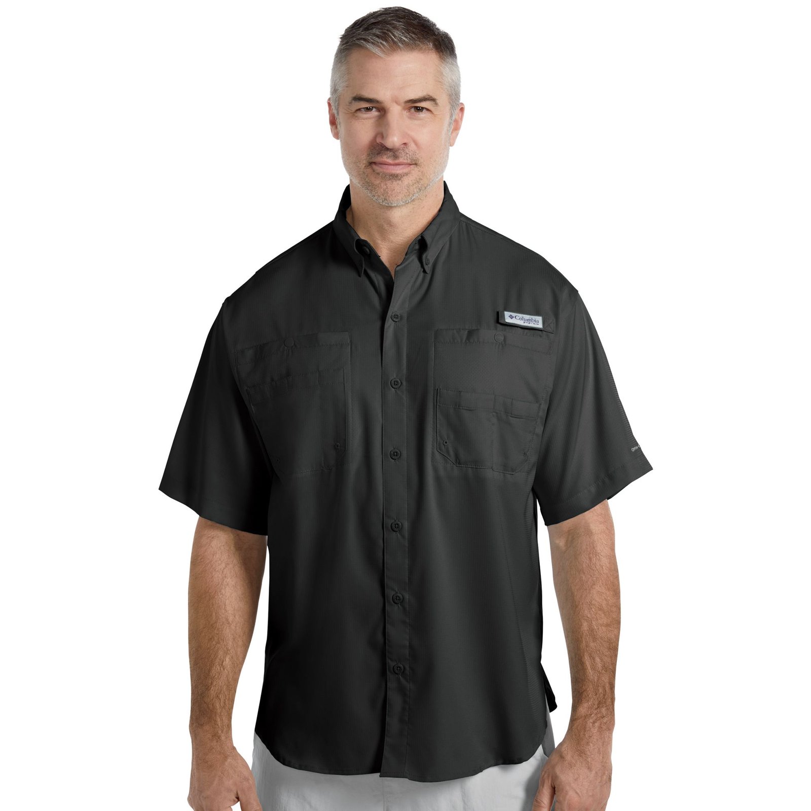 Columbia Men's Tamiami II Short-Sleeve Shirt Black Shirts 4X