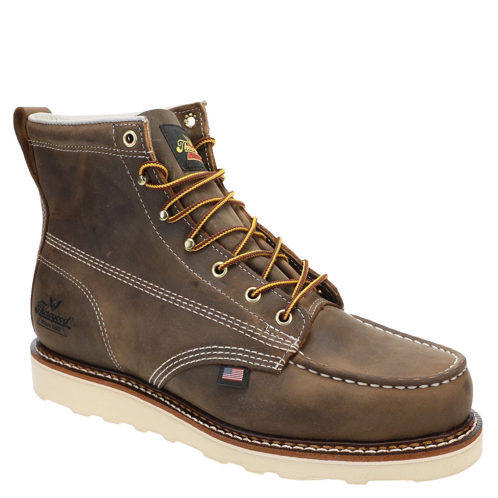 Thorogood American Heritage 6" Moc Toe Maxwear Wedge Boot Men's Brown Boot 8.5 E2