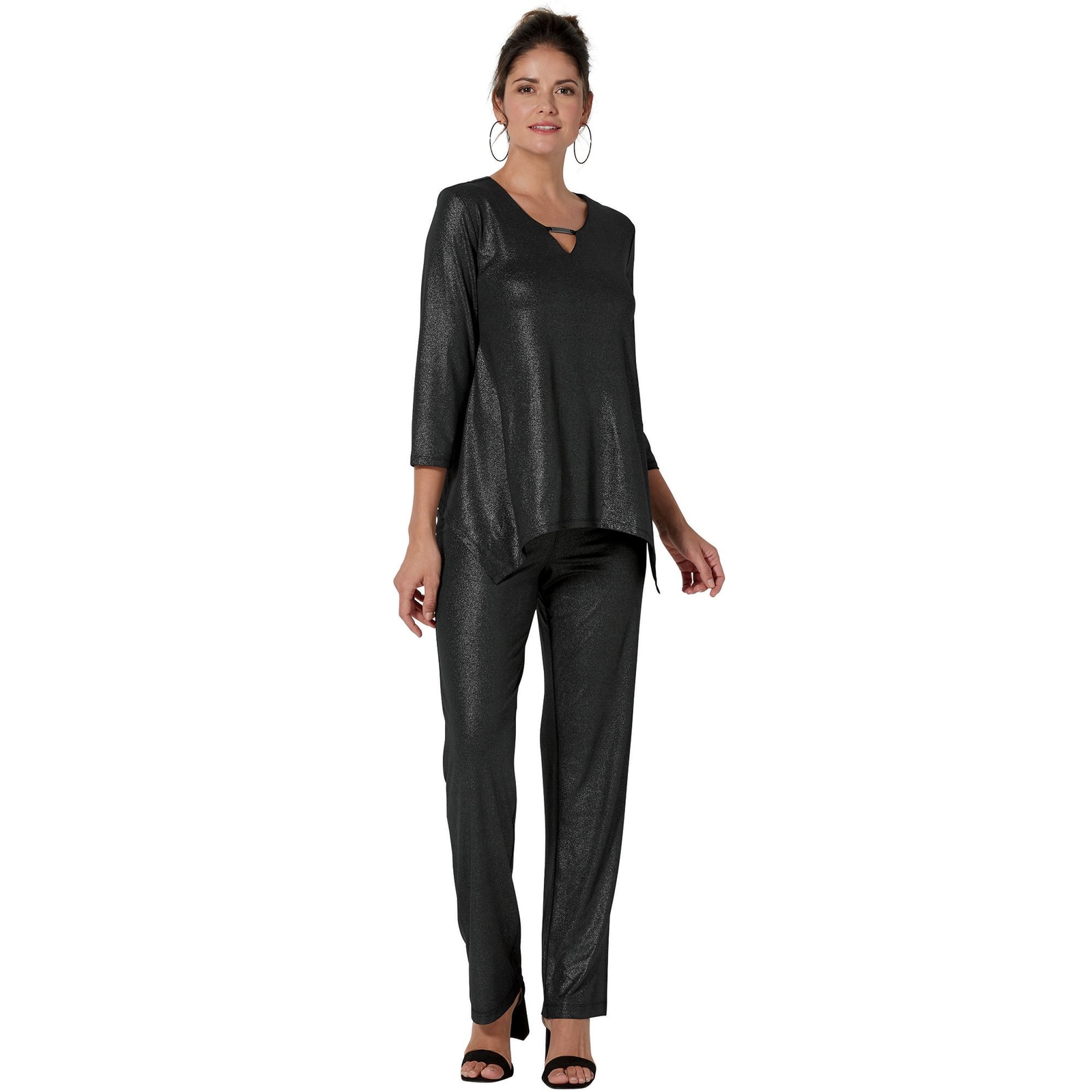Masseys Metallic Shark Bite Pant Set Metallic Sets L