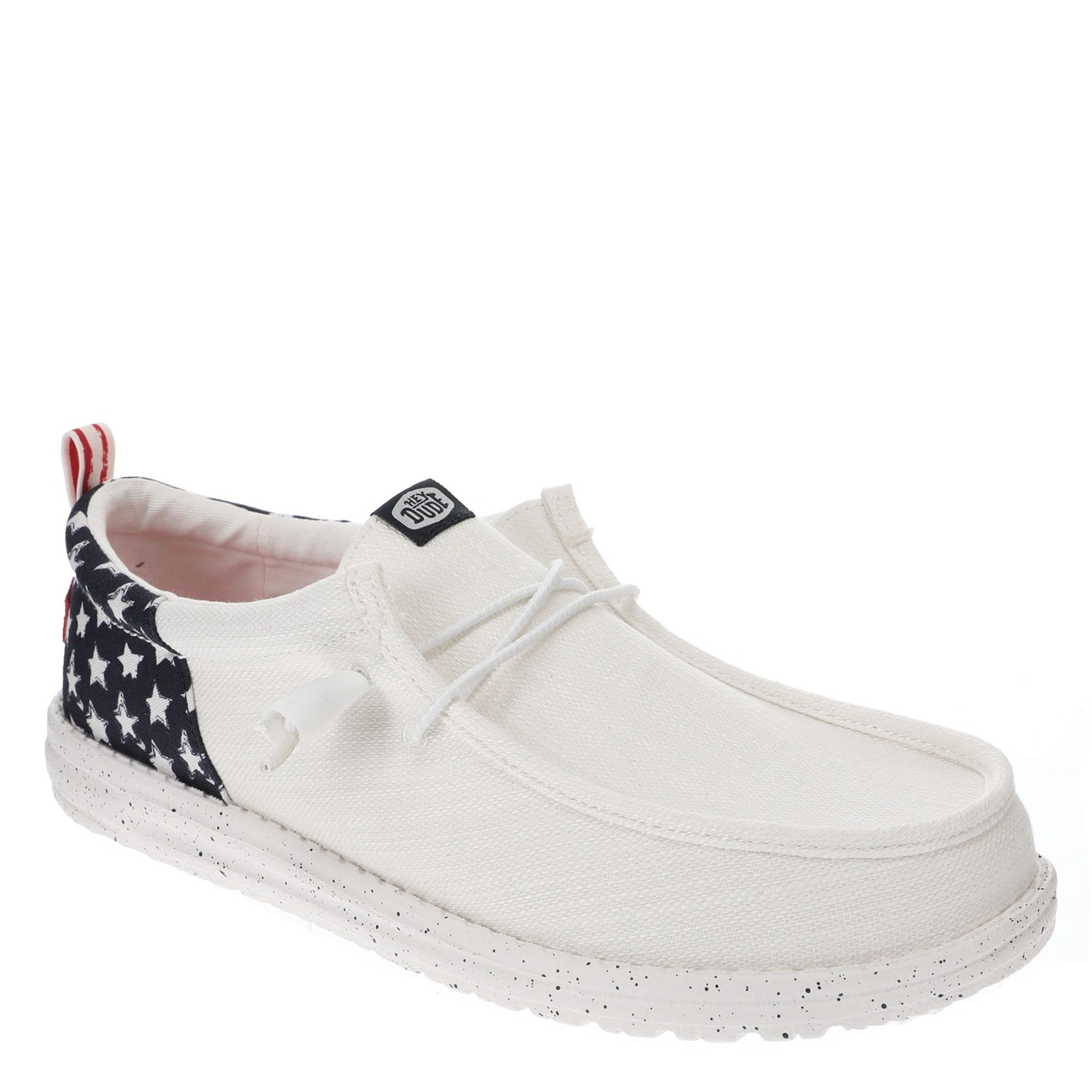 Hey Dude Wally Funk Americana Stars Men's White Oxford 8 M