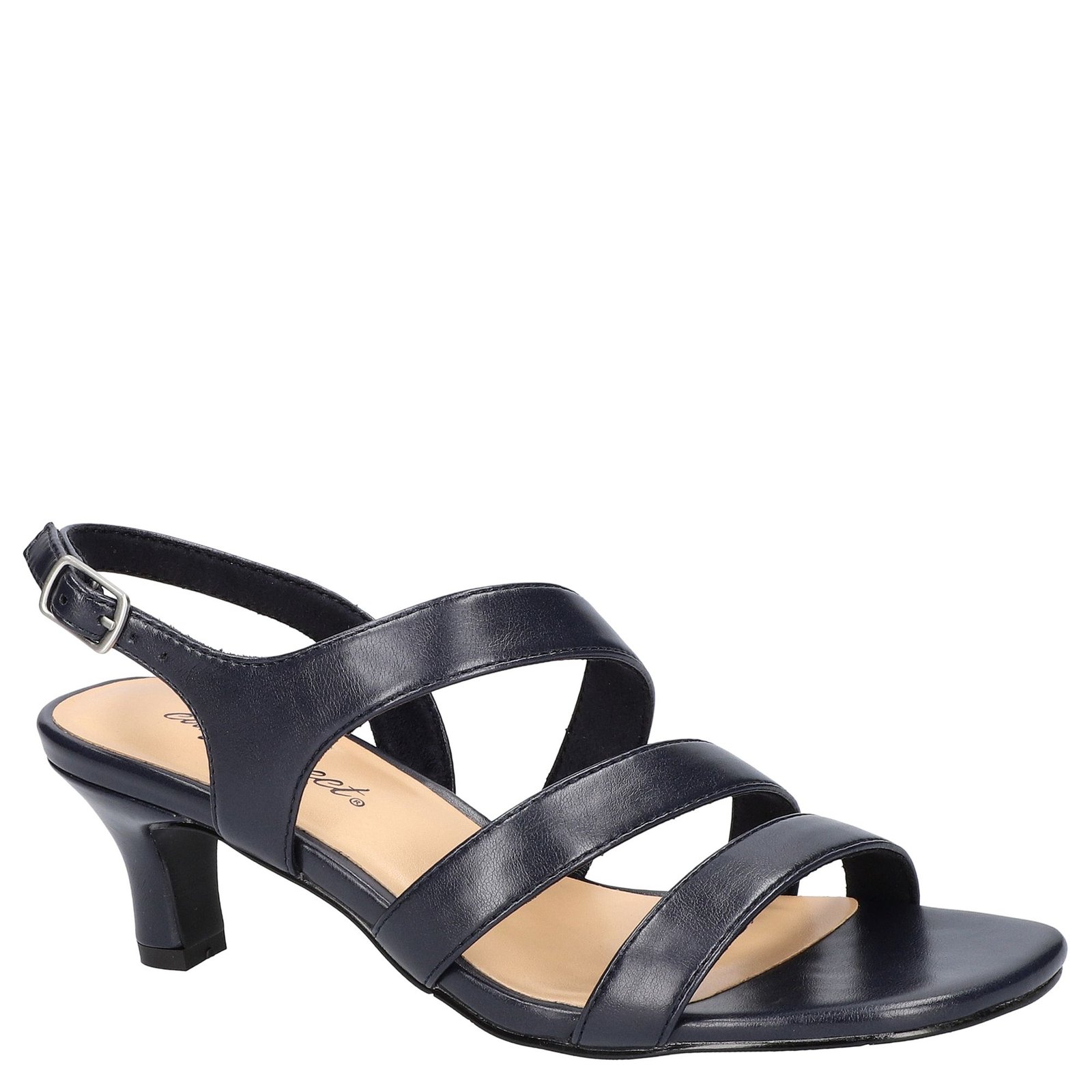 Easy Street Women's Como Heeled Sandals - Navy