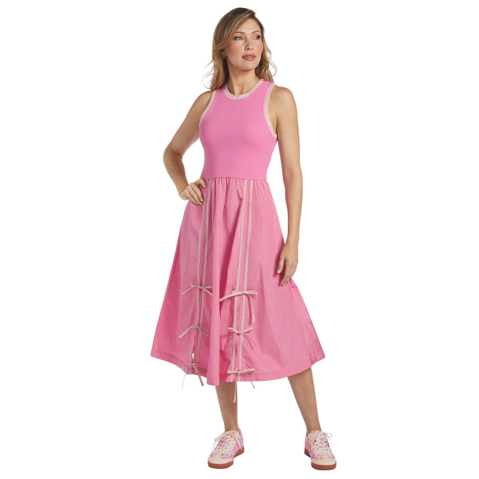 Masseys Bow Anywhere Athleisure Dress Pink Dresses