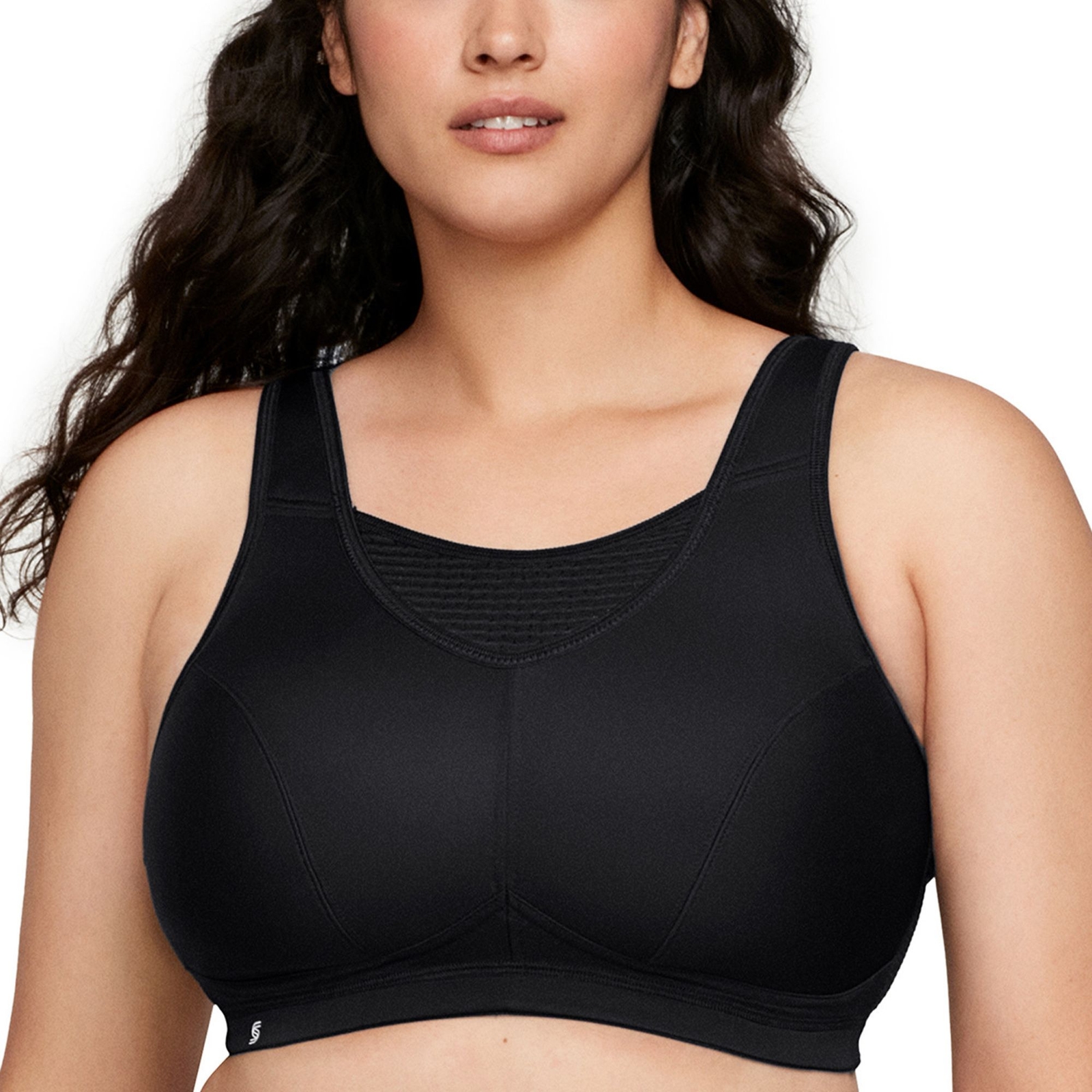 Glamorise No-Bounce Camisole Elite Sports Bra Black Bras 48-C