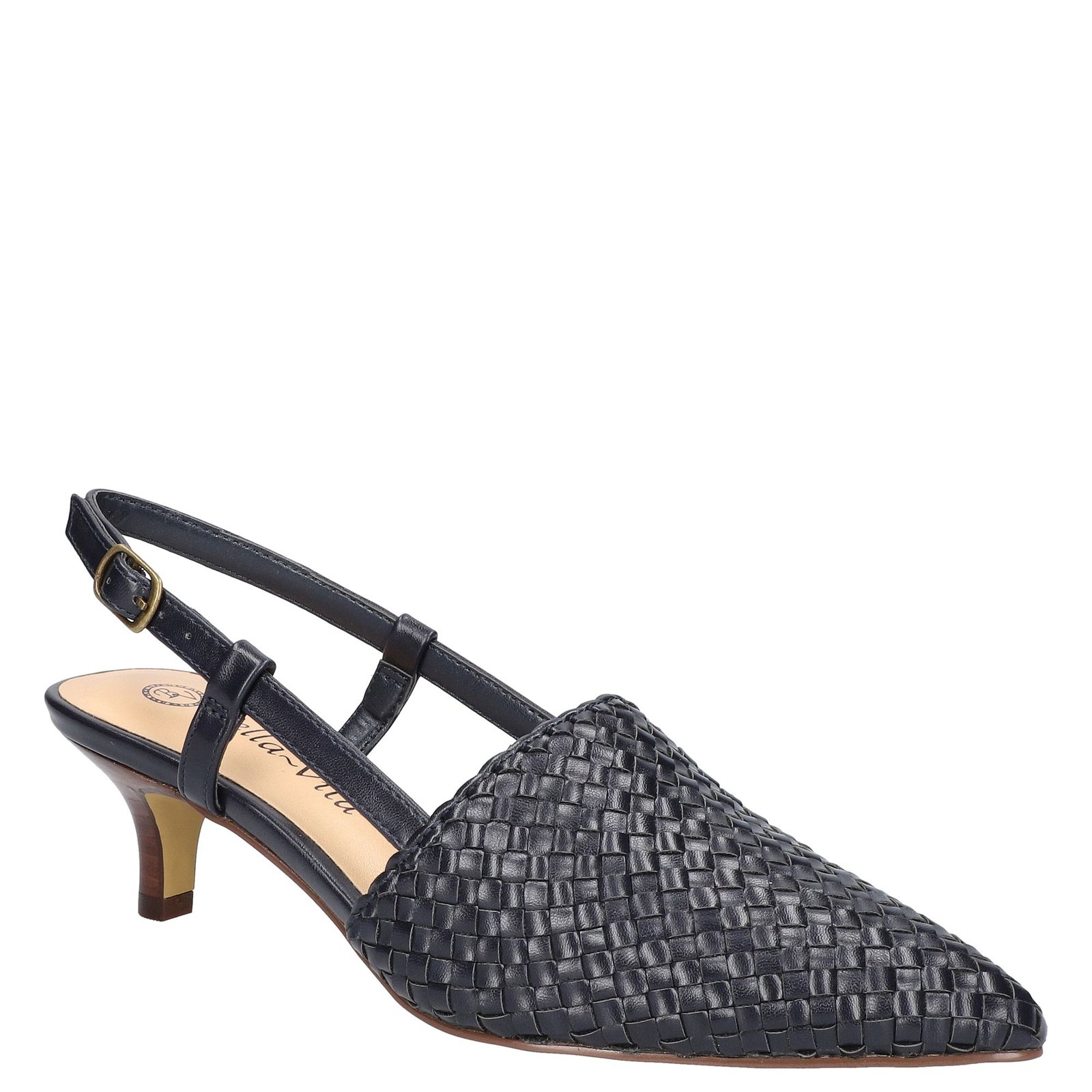 Bella Vita Women's Kaisley Kitten Heel Pumps - Navy