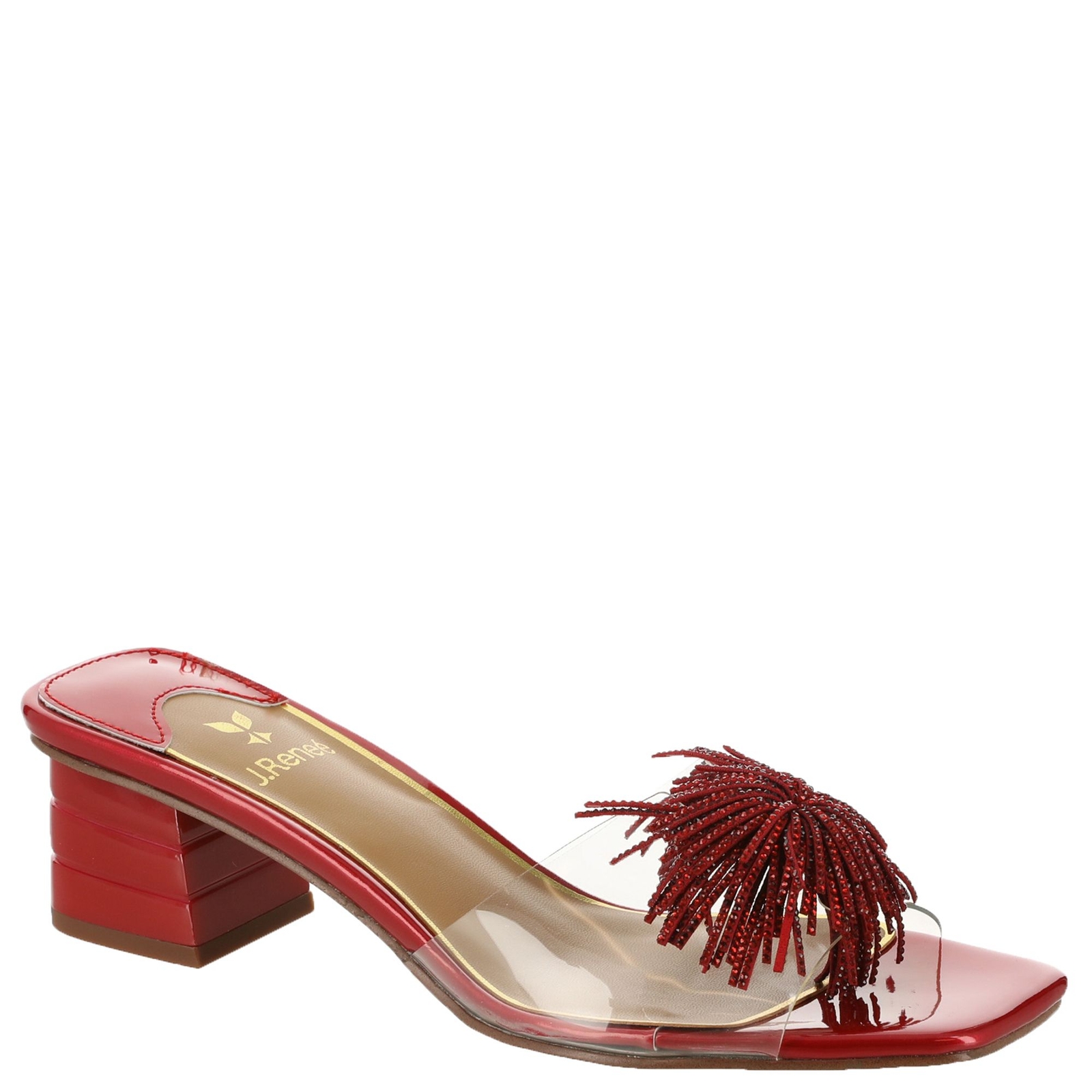 J. Renee Ozara Women's Red Clear Sandal 8 M