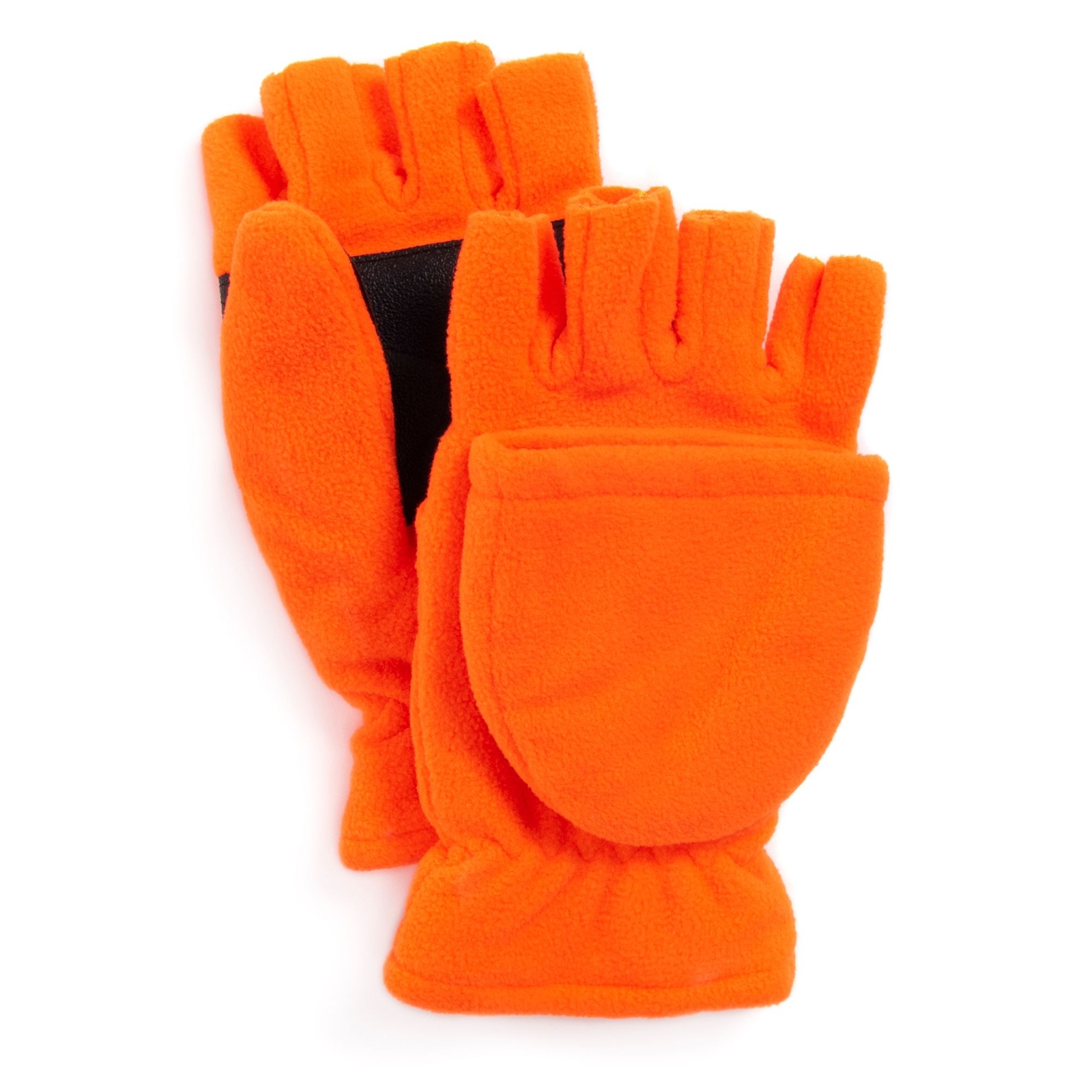 Quiet Wear Men's Waterproof Fleece Flip Mittens Orange Misc Accessories XL