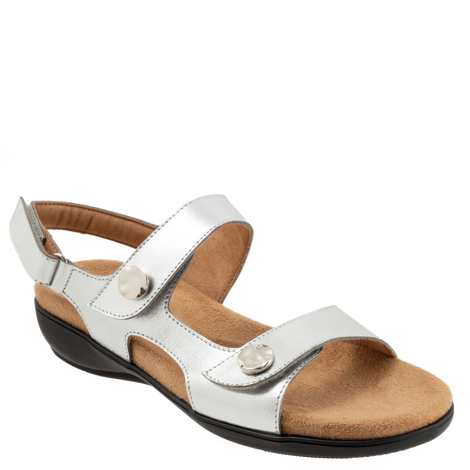 Trotters Romi Metallic Women's Silver Sandal 12