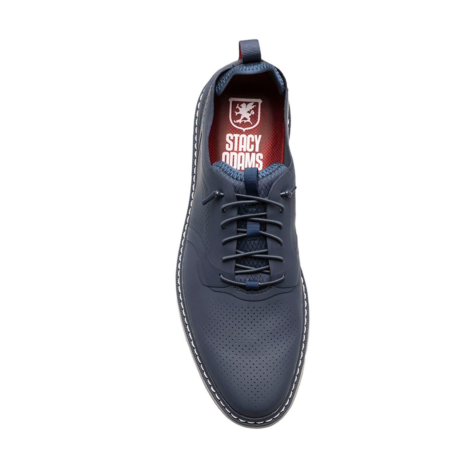 Stacy Adams Shoes Synchro Plain Toe Elastic Lace Up Navy Size 12 — photo 2