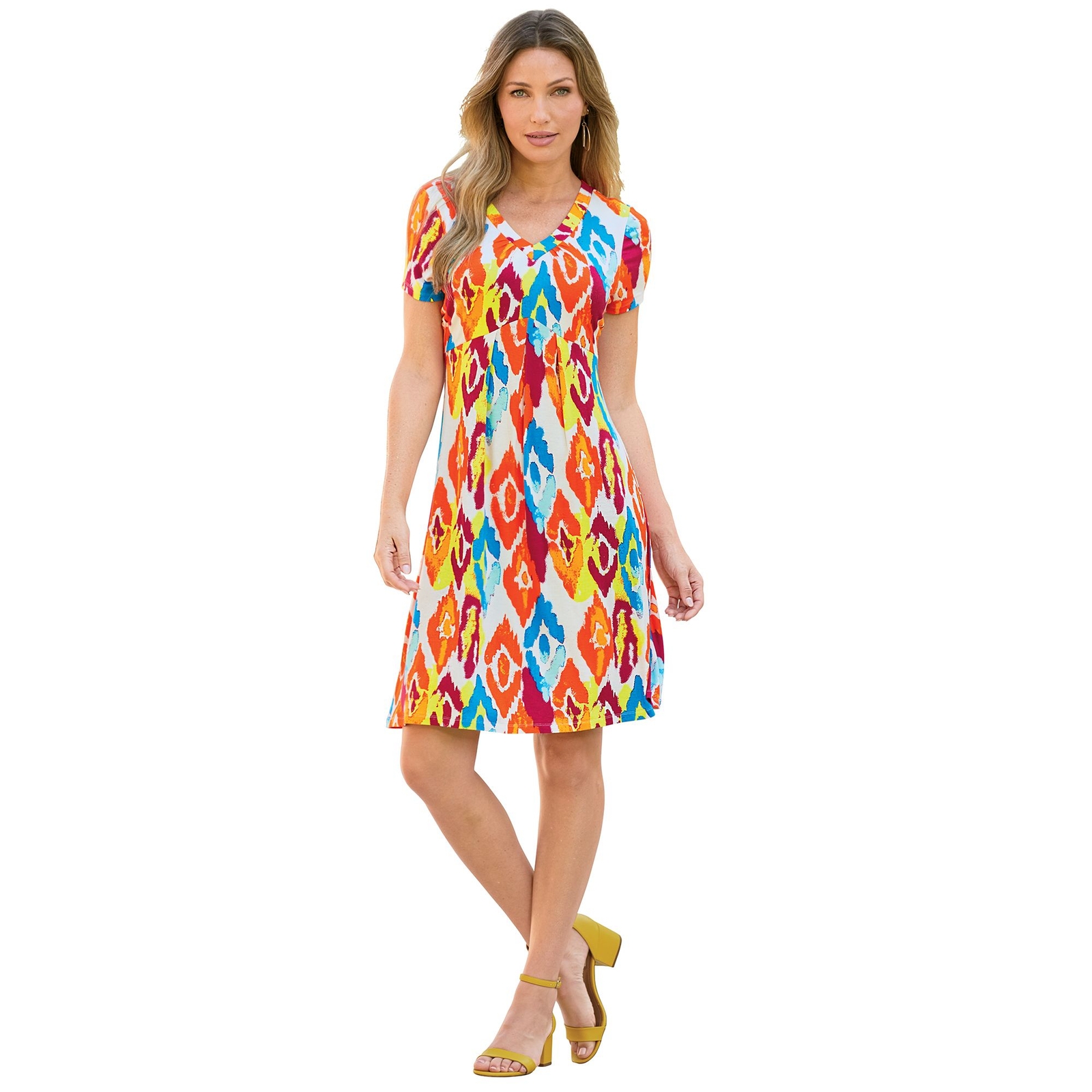 Masseys Favorite V-Neck Dress Multi Dresses M