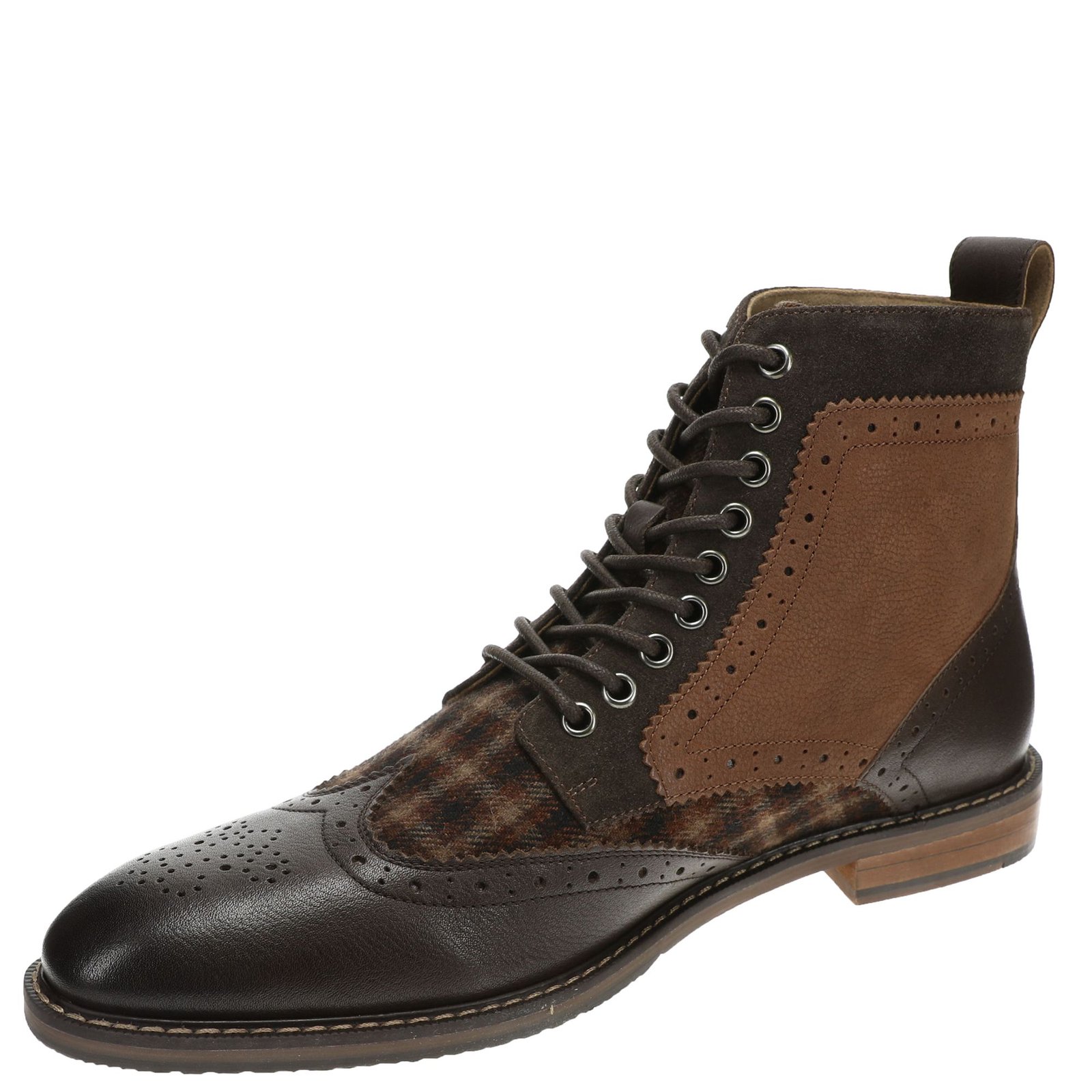 Stacy Adams Shoes Finnegan Wingtip Lace Up Boot Brown Multi Size 8 — photo 2