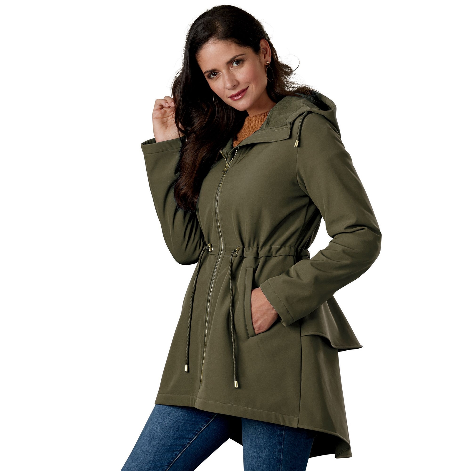 Masseys Flounced Anorak Green Coats L