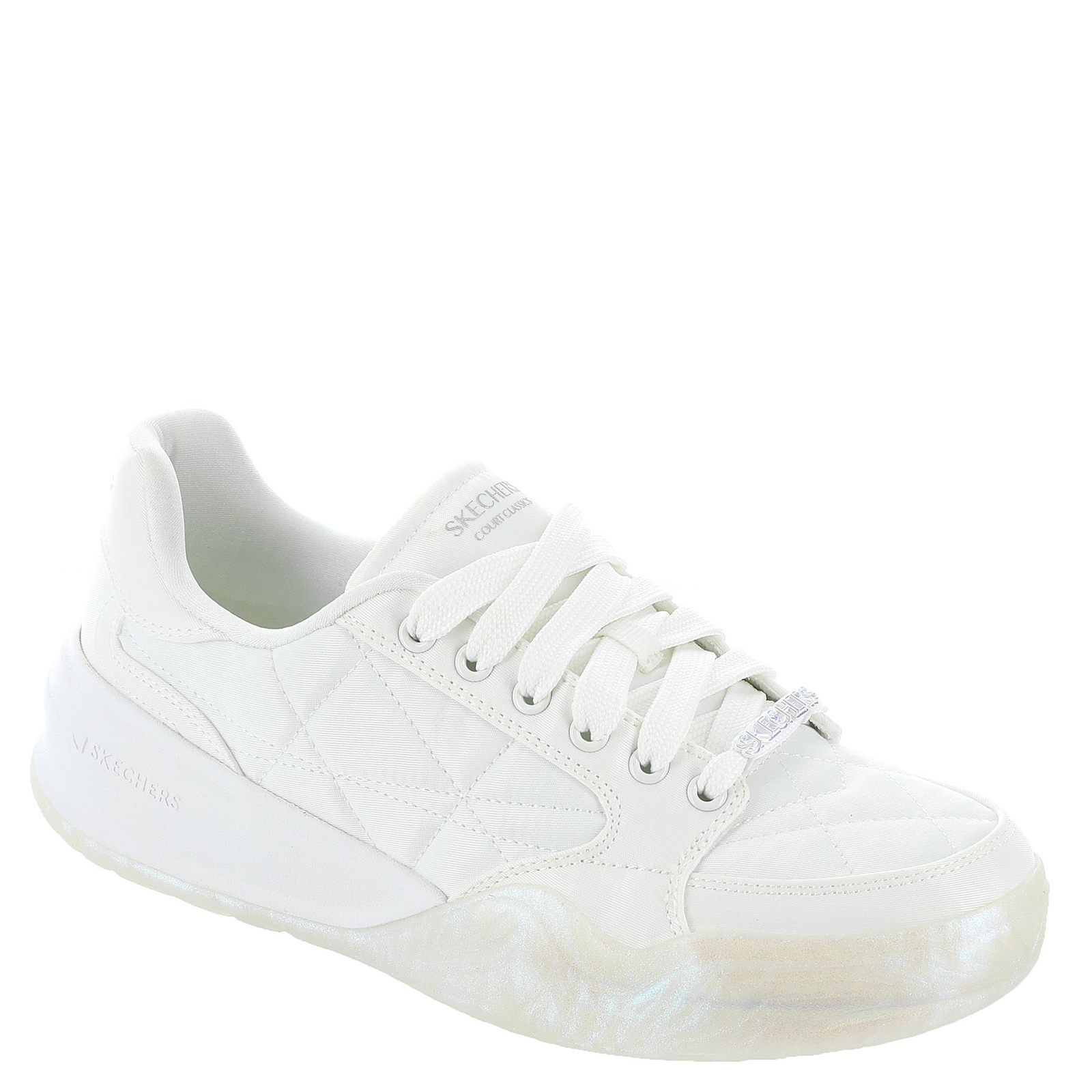 Skechers Court Classics Denali-Subtle Spark Women's White Sneaker 10 M