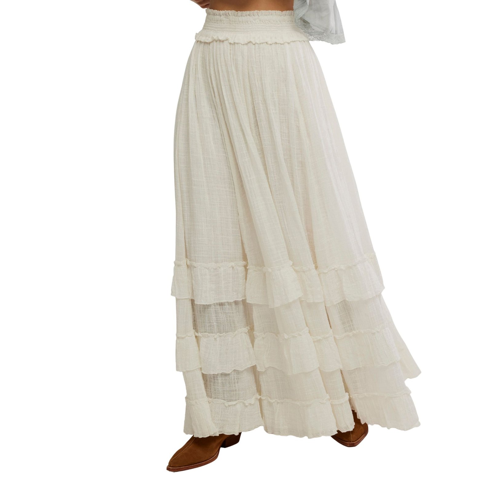 Free People Women’s Brynn Maxi Skirt White Skirts L