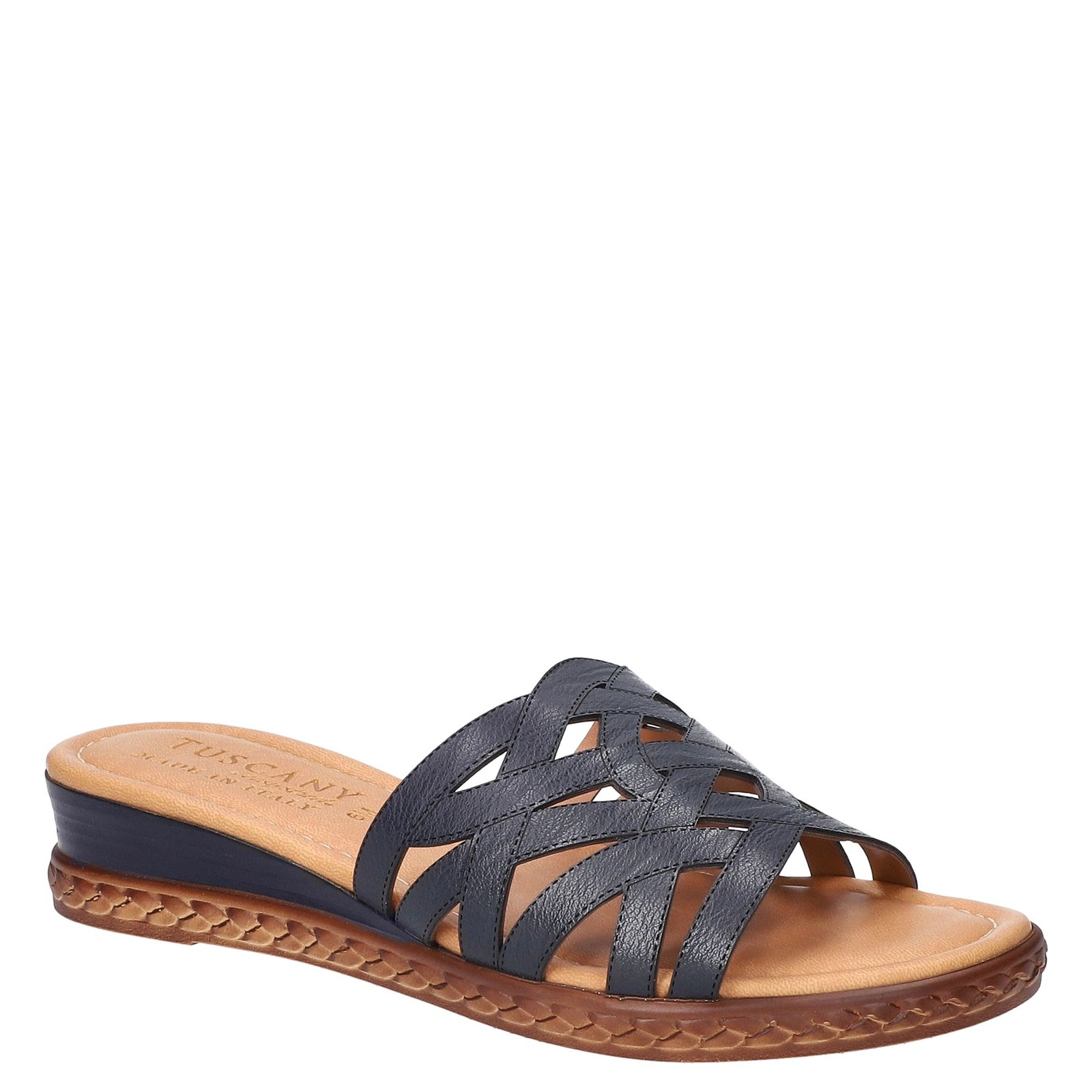 Tuscany by Easy Street Edda Women's Navy Sandal 7.5 W