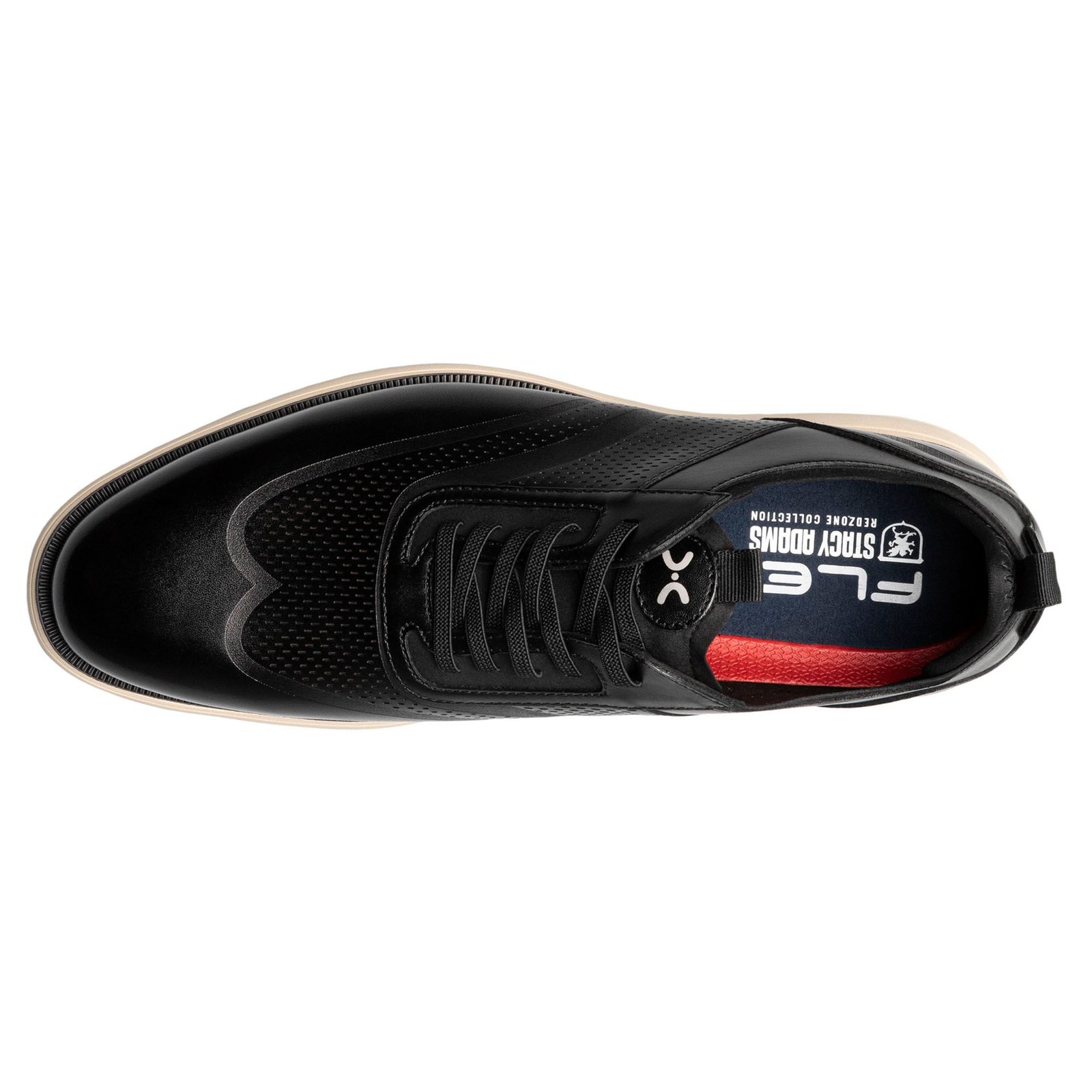 Stacy Adams Shoes Edgewood Wingtip Elastic Lace Up Black Size 10.5 — photo 2
