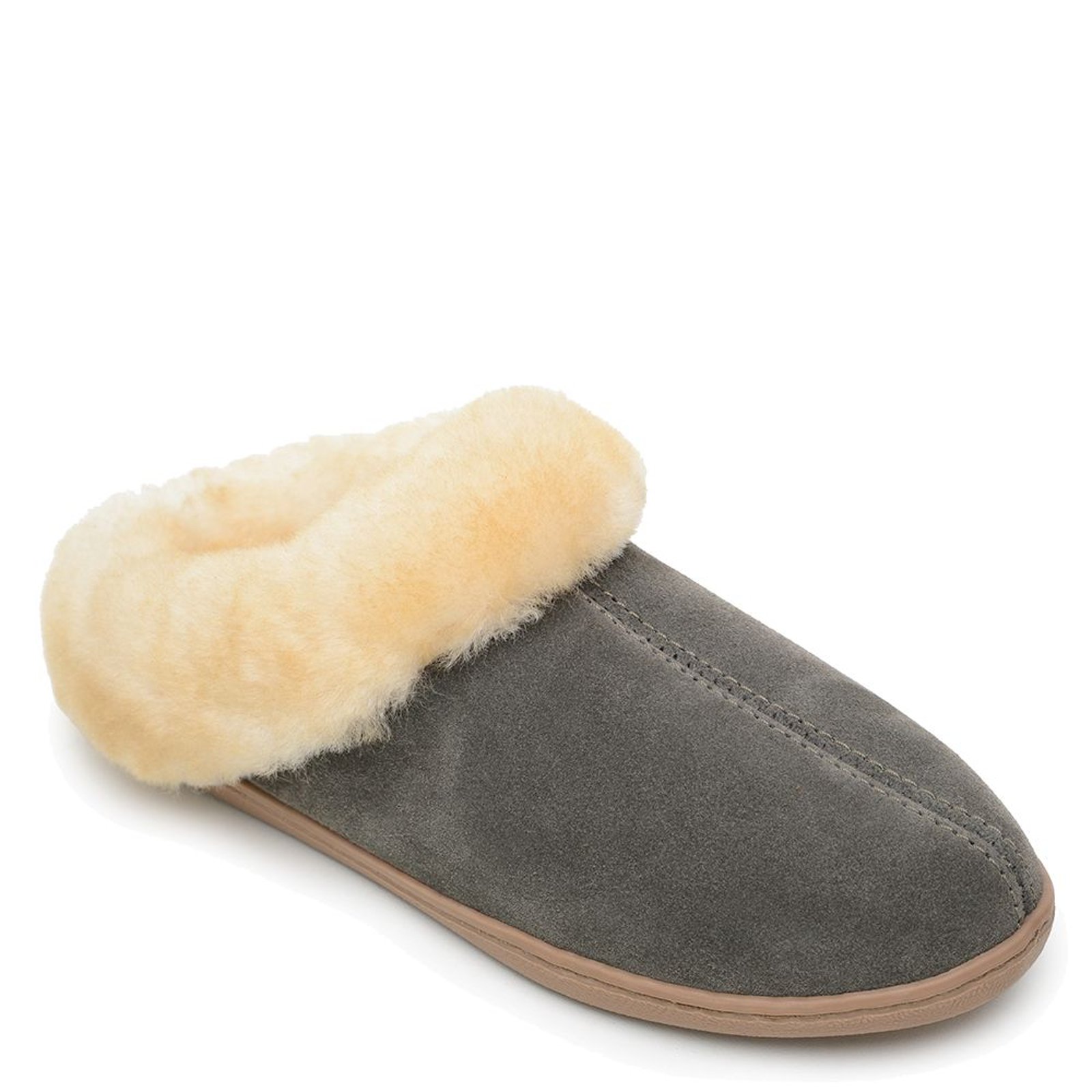 Minnetonka Sheepskin Mule Women's Grey Slipper 6
