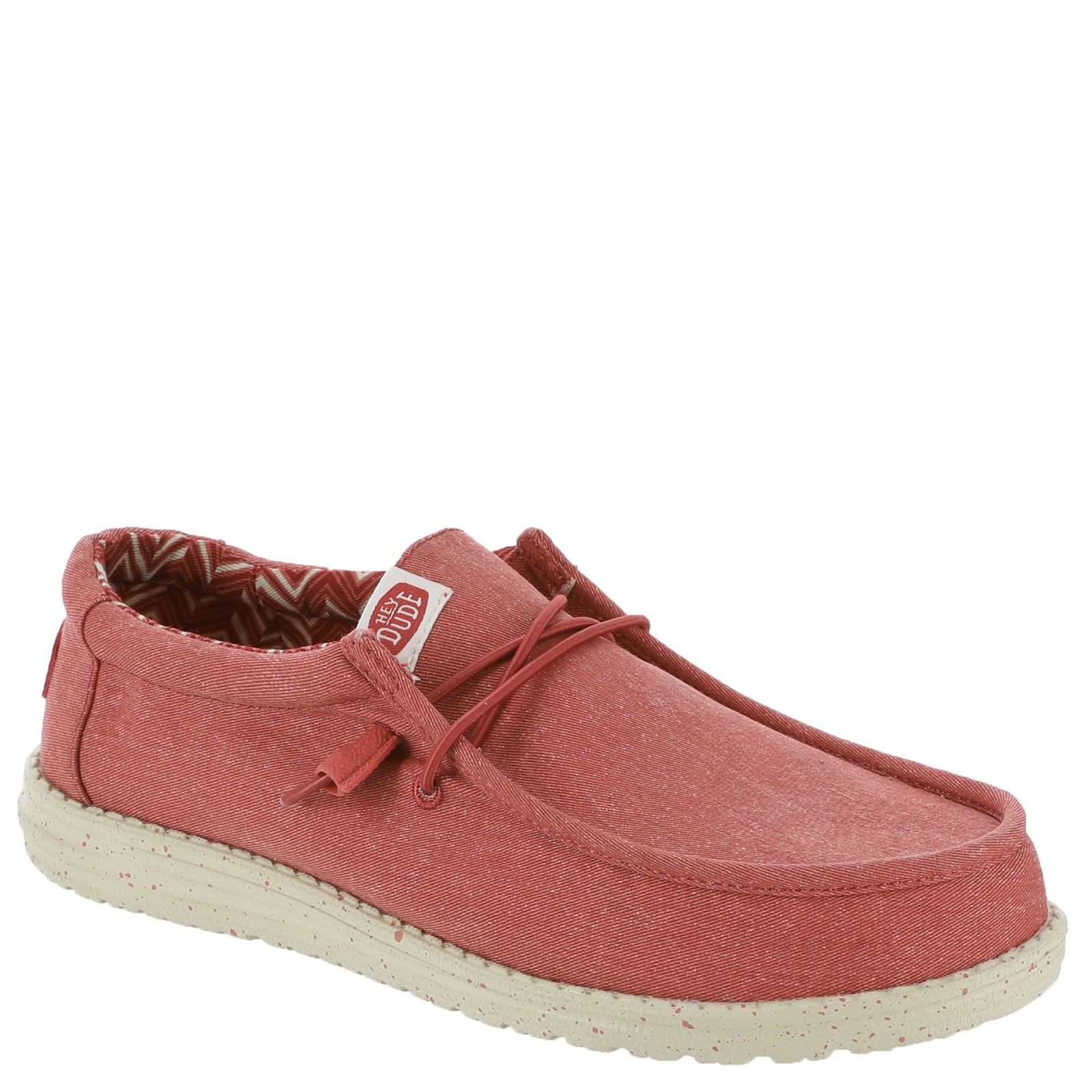 Hey Dude Wally Easy Washed Canvas Men's Red Slip On 11 M