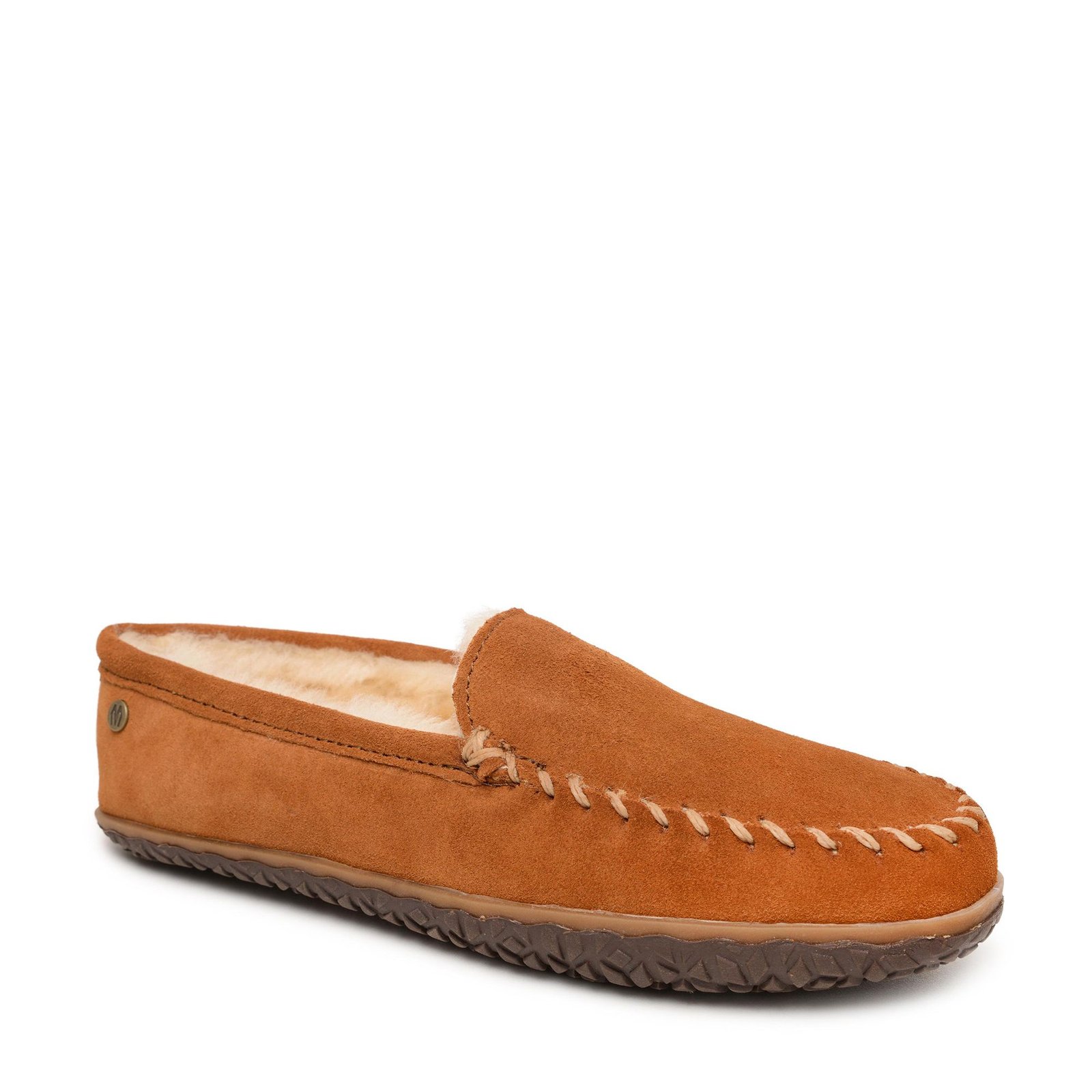 Minnetonka Sheepskin Tobie Men's Brown Slipper 7